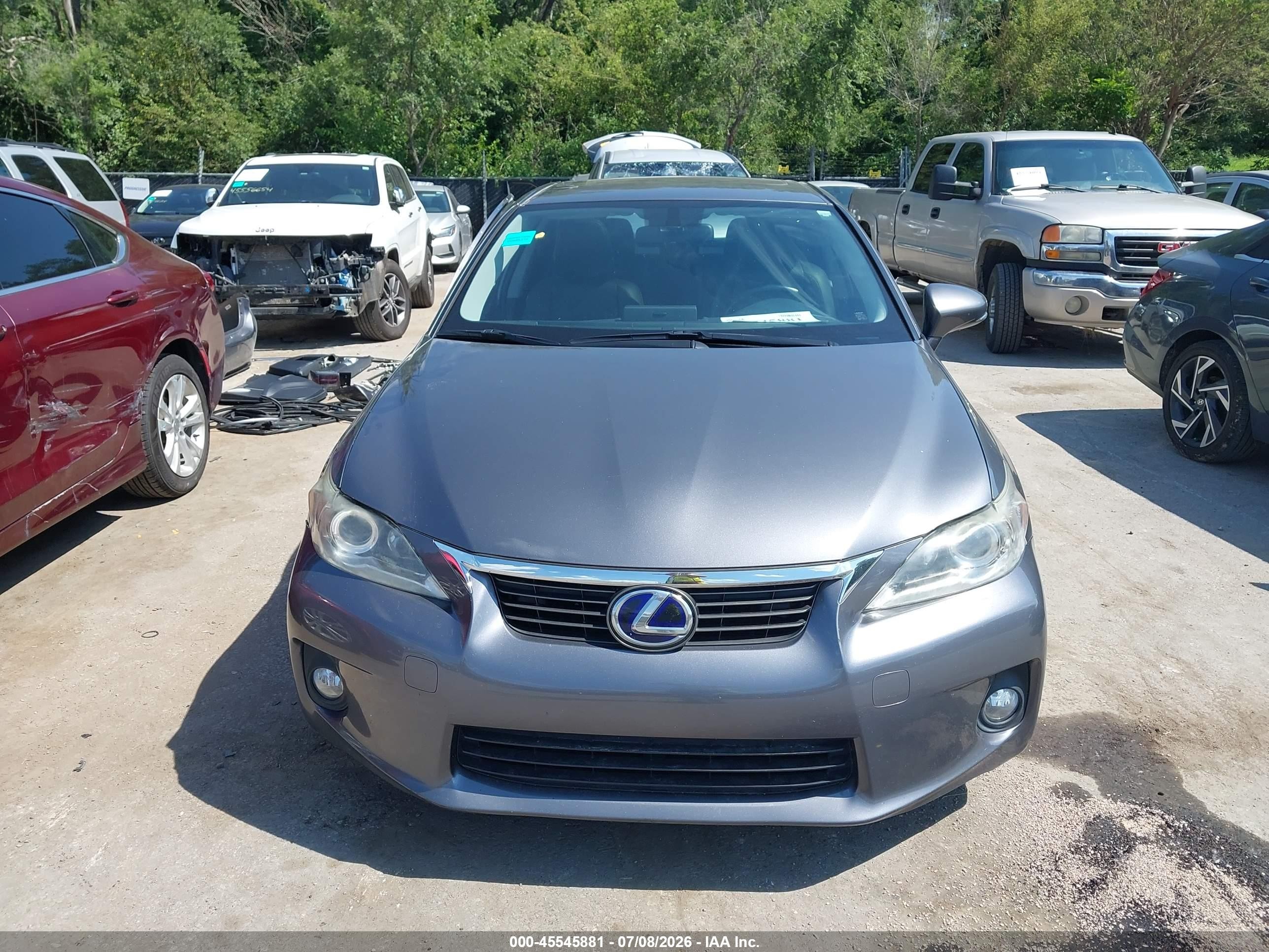 2012 Lexus Ct 200h Premium Gray vin: JTHKD5BH6C2087729