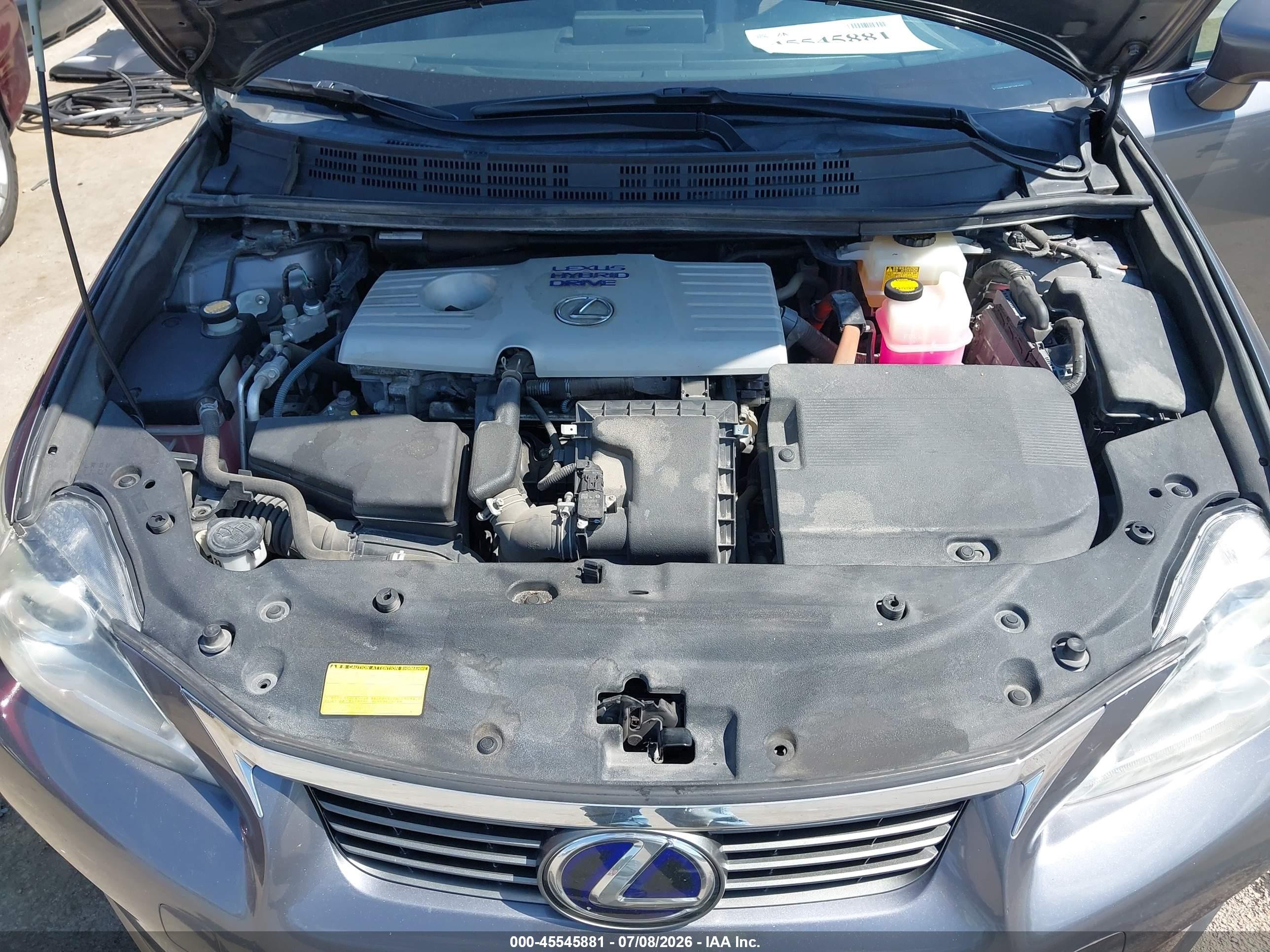 2012 Lexus Ct 200h Premium Gray vin: JTHKD5BH6C2087729