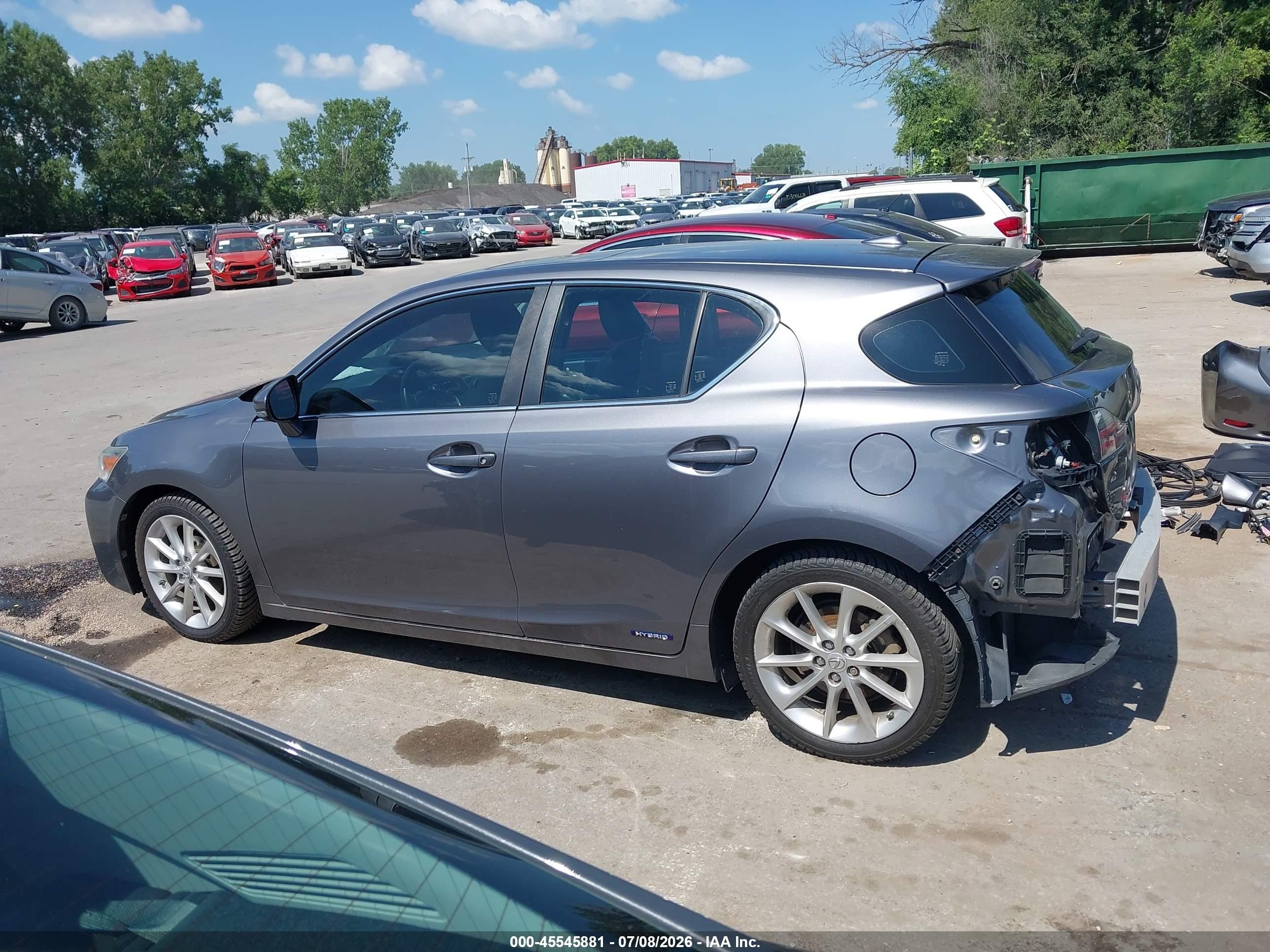 2012 Lexus Ct 200h Premium Gray vin: JTHKD5BH6C2087729