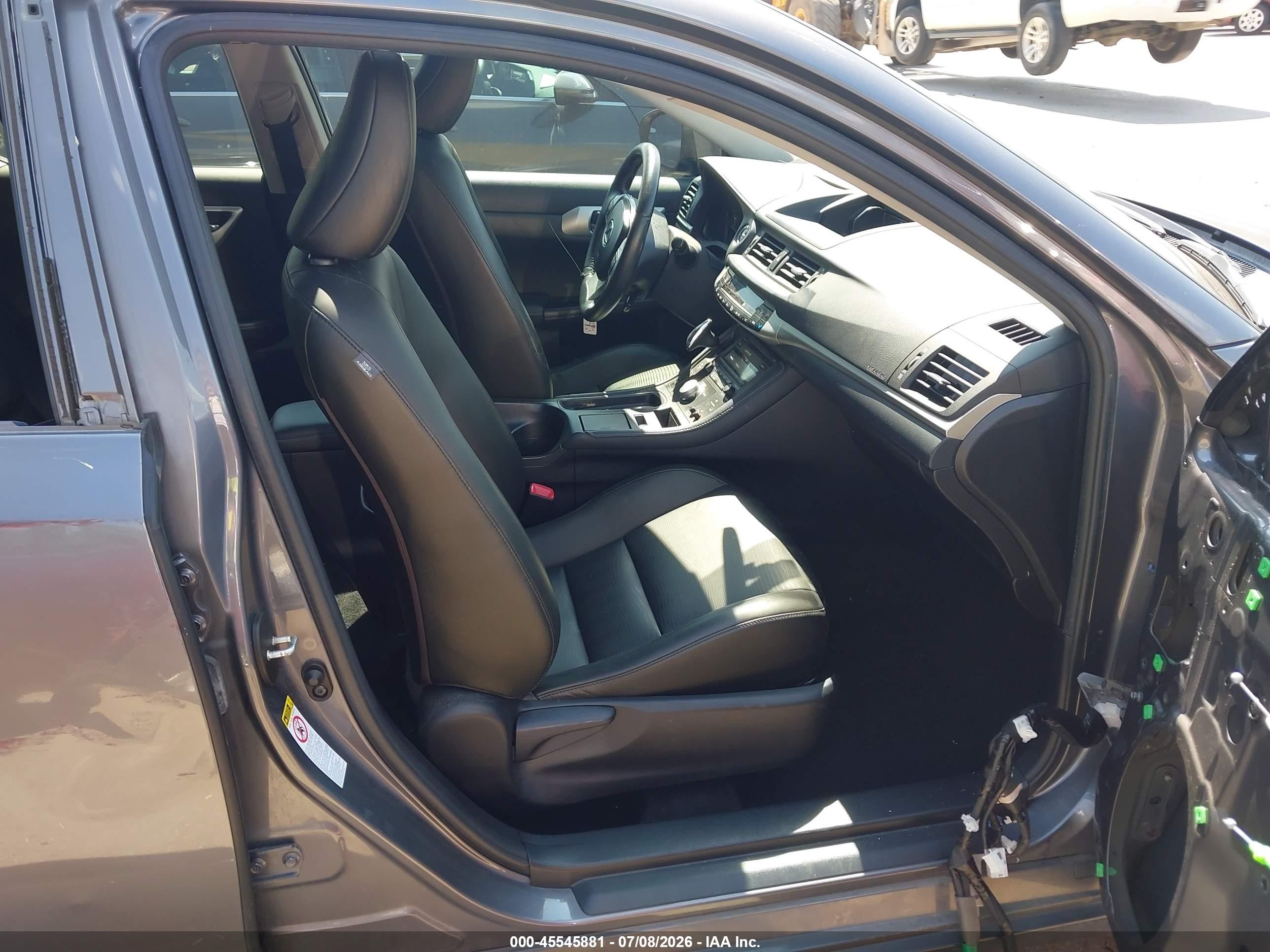 2012 Lexus Ct 200h Premium Gray vin: JTHKD5BH6C2087729