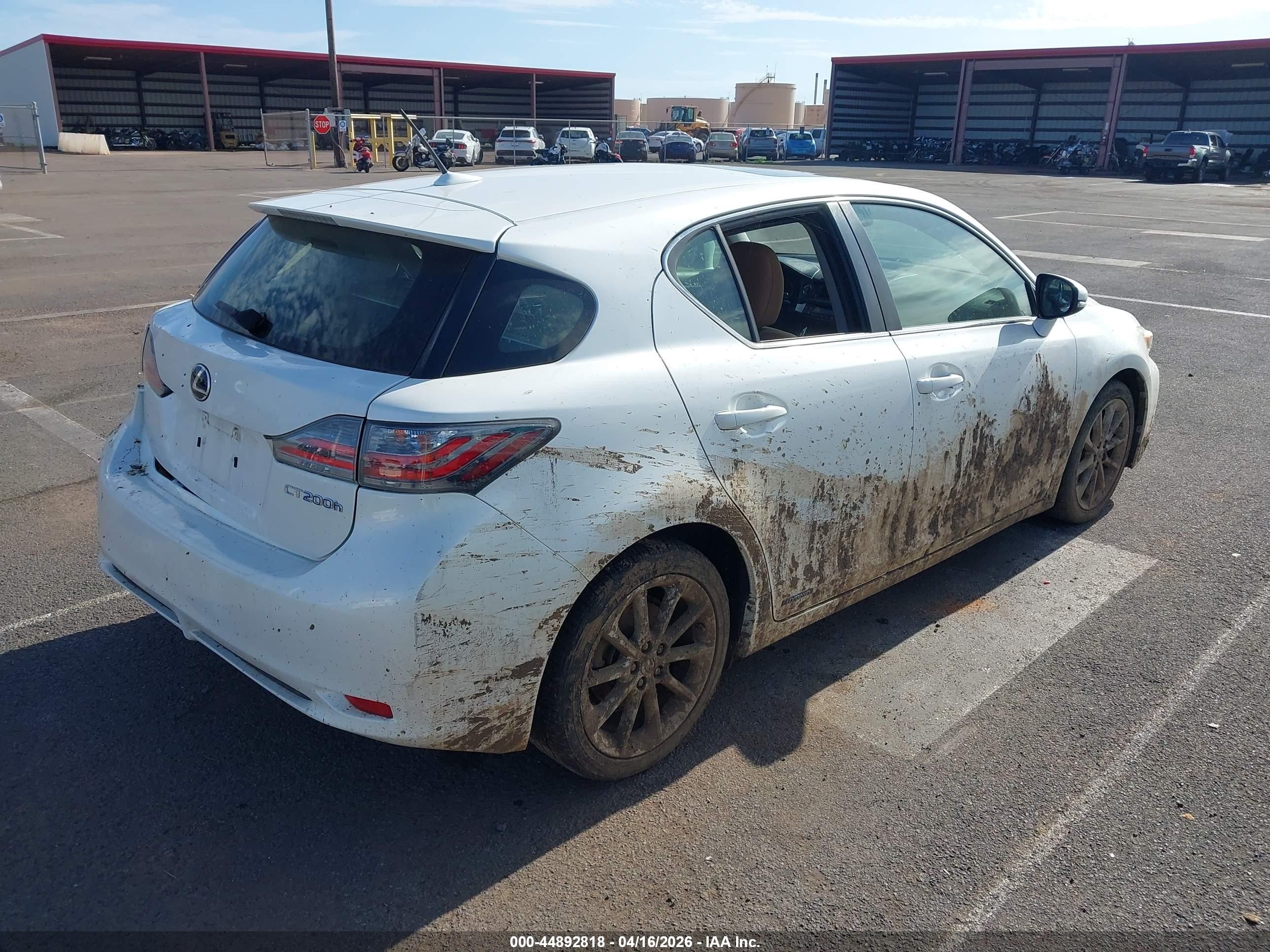 2012 Lexus Ct 200h Premium Белый vin: JTHKD5BH6C2103637