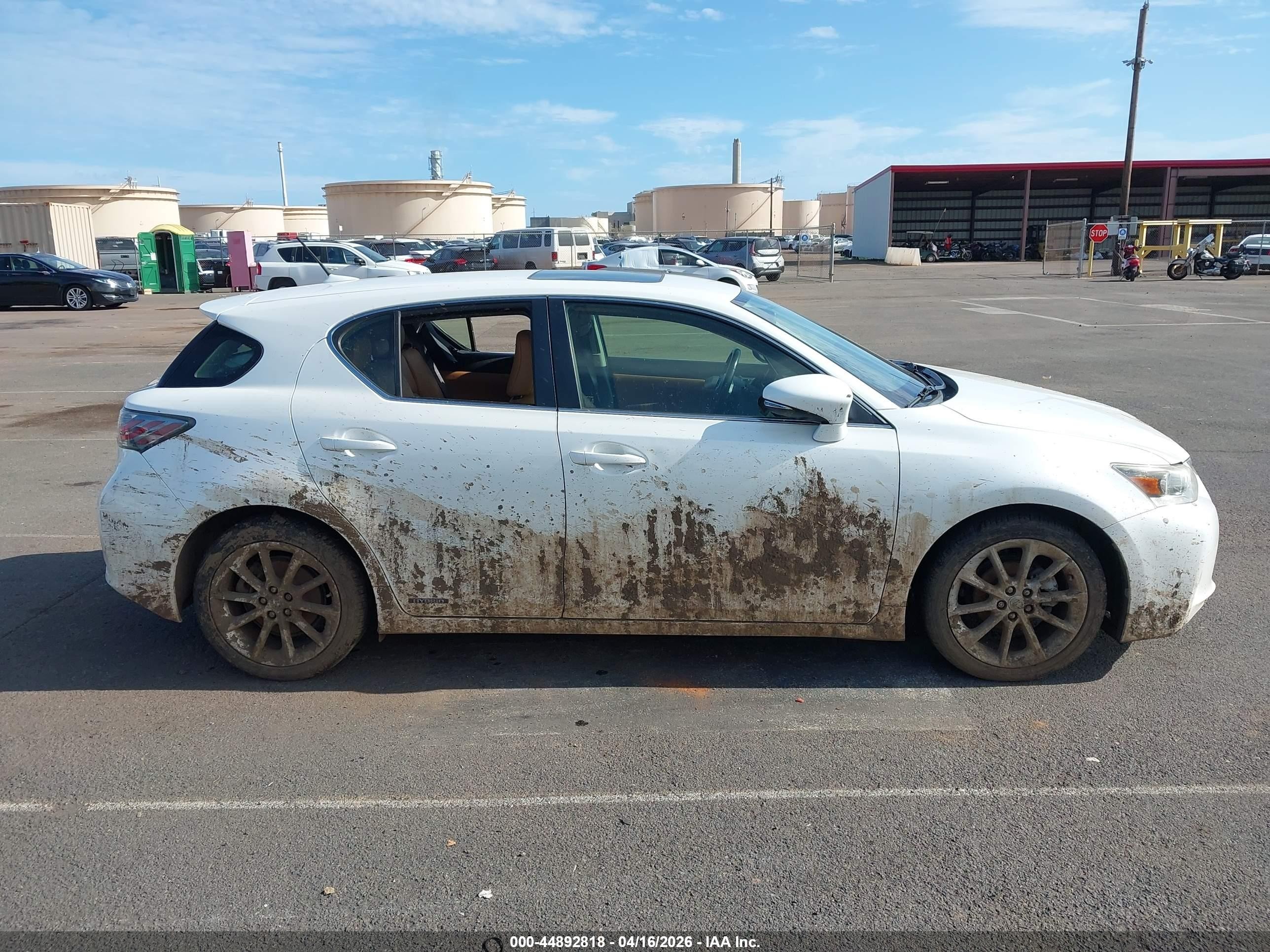 2012 Lexus Ct 200h Premium Белый vin: JTHKD5BH6C2103637