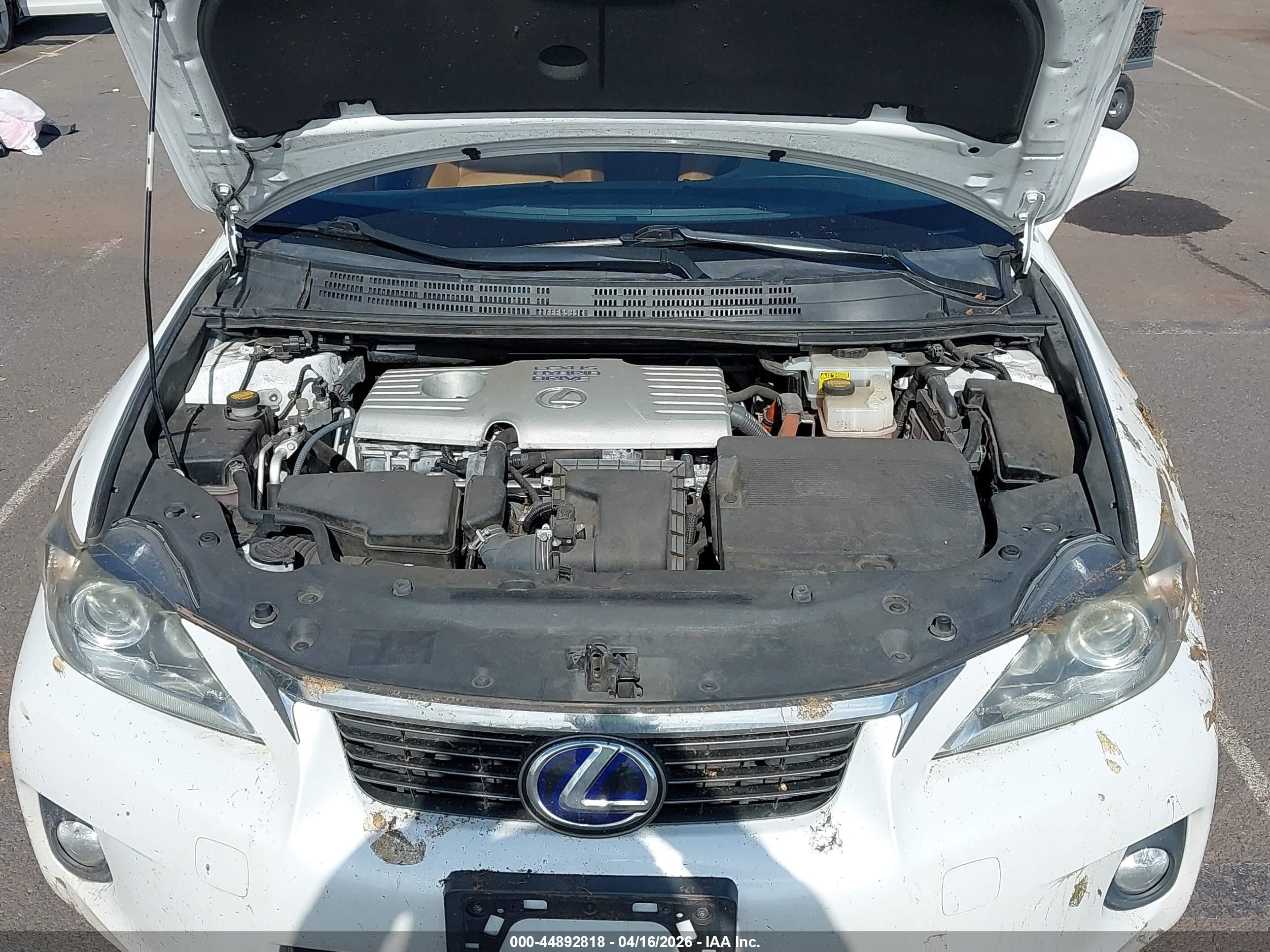 2012 Lexus Ct 200h Premium Белый vin: JTHKD5BH6C2103637