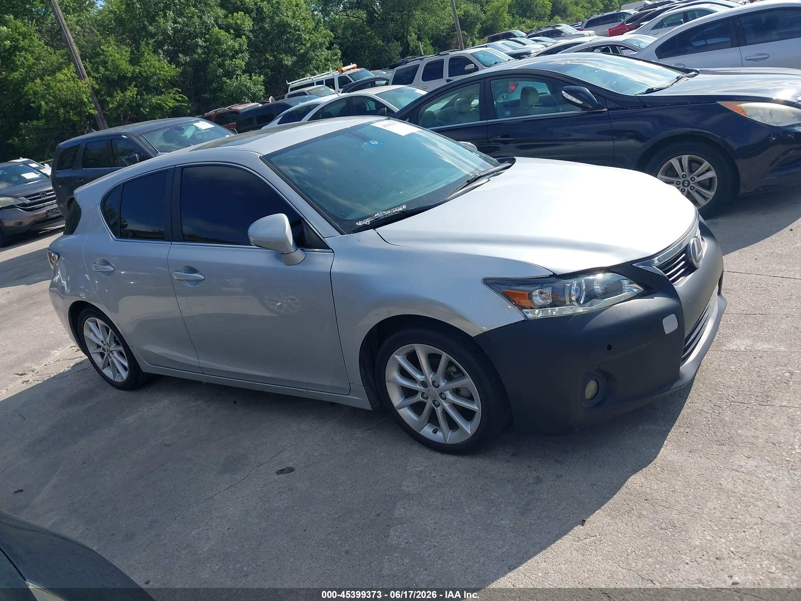 2012 Lexus Ct 200h Premium Silver vin: JTHKD5BH6C2115044