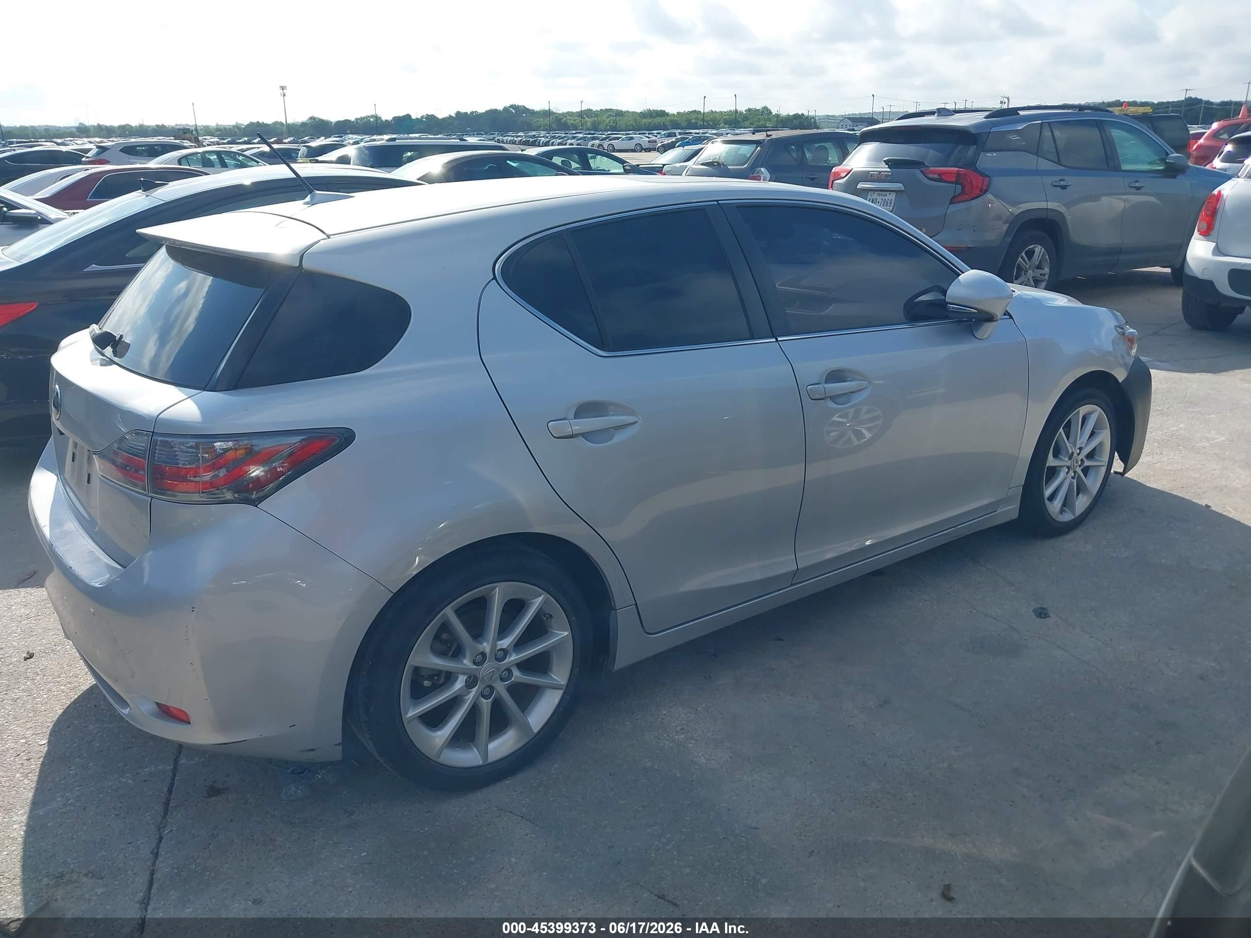 2012 Lexus Ct 200h Premium Silver vin: JTHKD5BH6C2115044