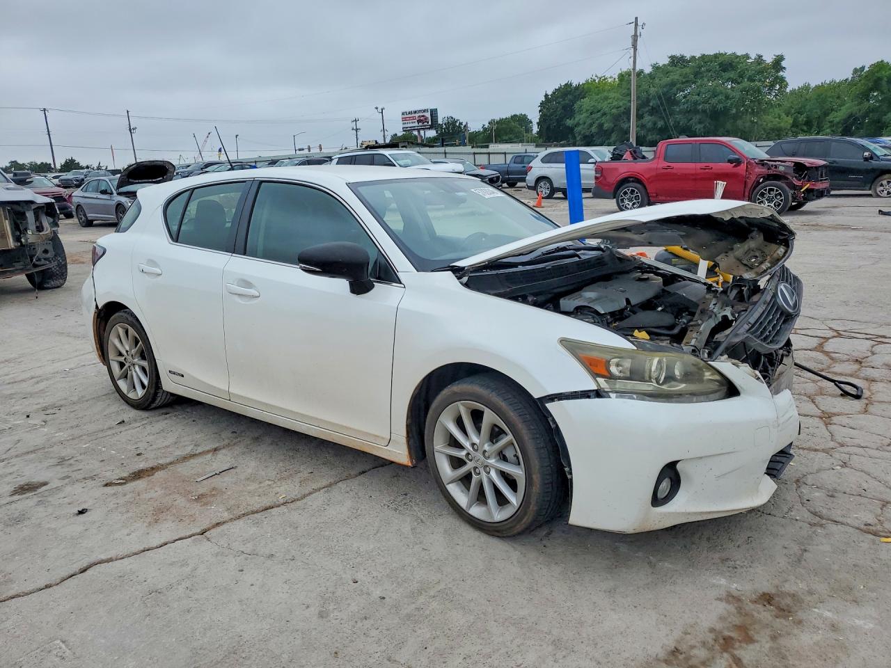 2012 Lexus Ct 200 White vin: JTHKD5BH6C2118087