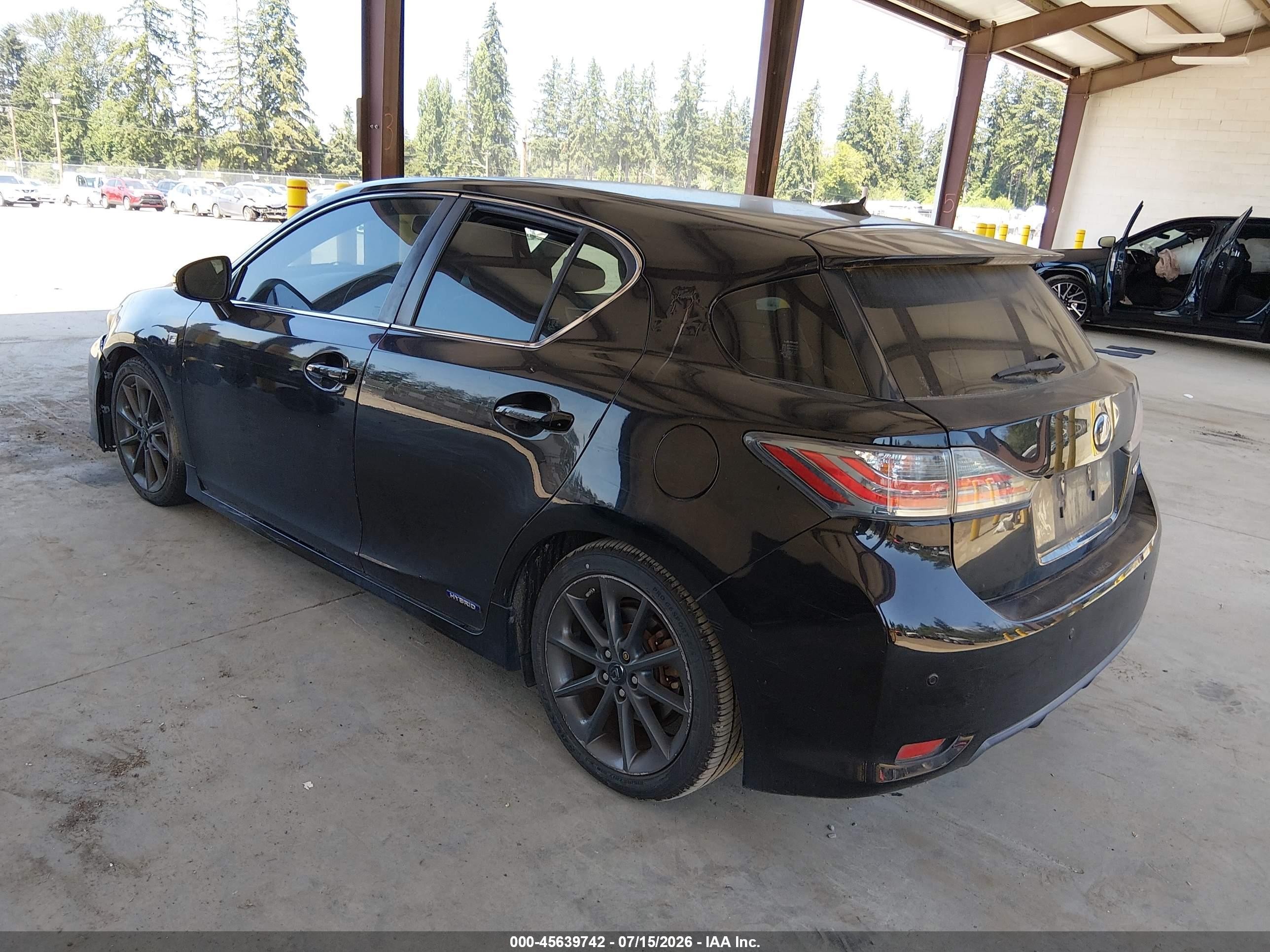 2013 Lexus Ct 200h   Black vin: JTHKD5BH6D2134386