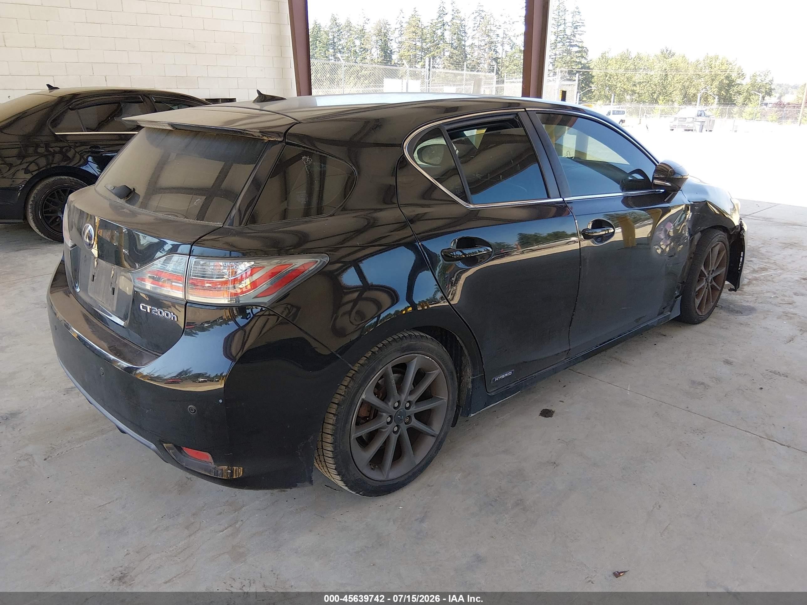 2013 Lexus Ct 200h   Black vin: JTHKD5BH6D2134386