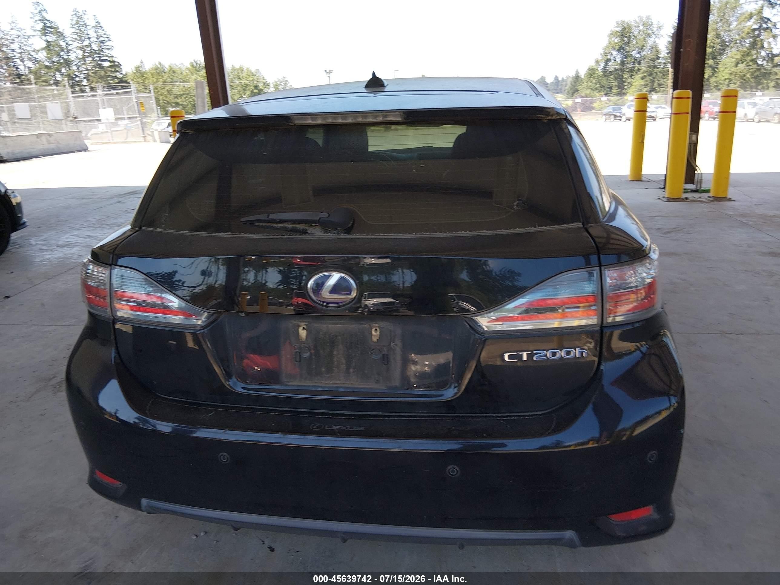 2013 Lexus Ct 200h   Black vin: JTHKD5BH6D2134386