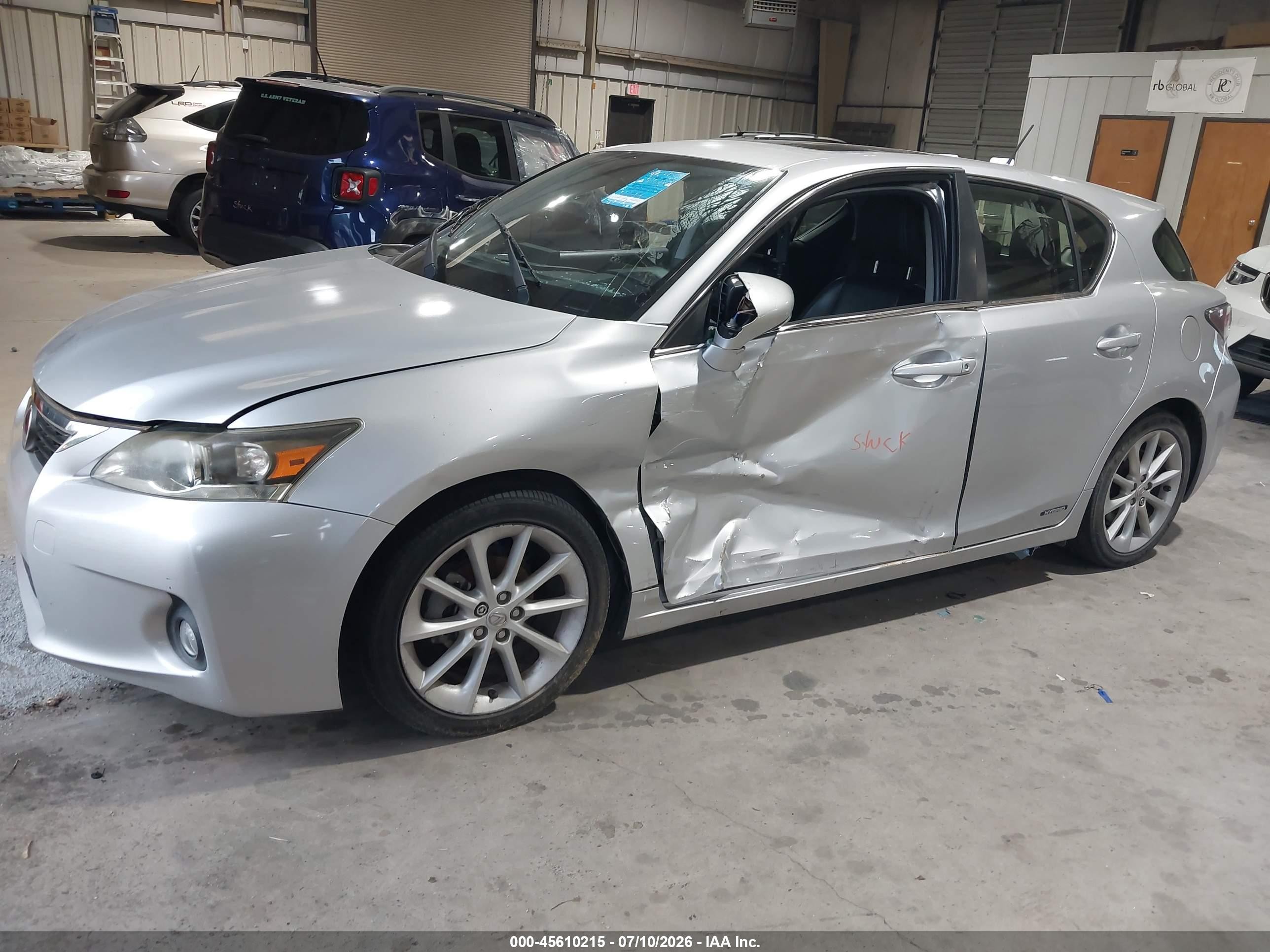 2013 Lexus Ct 200h   Gray vin: JTHKD5BH6D2148272