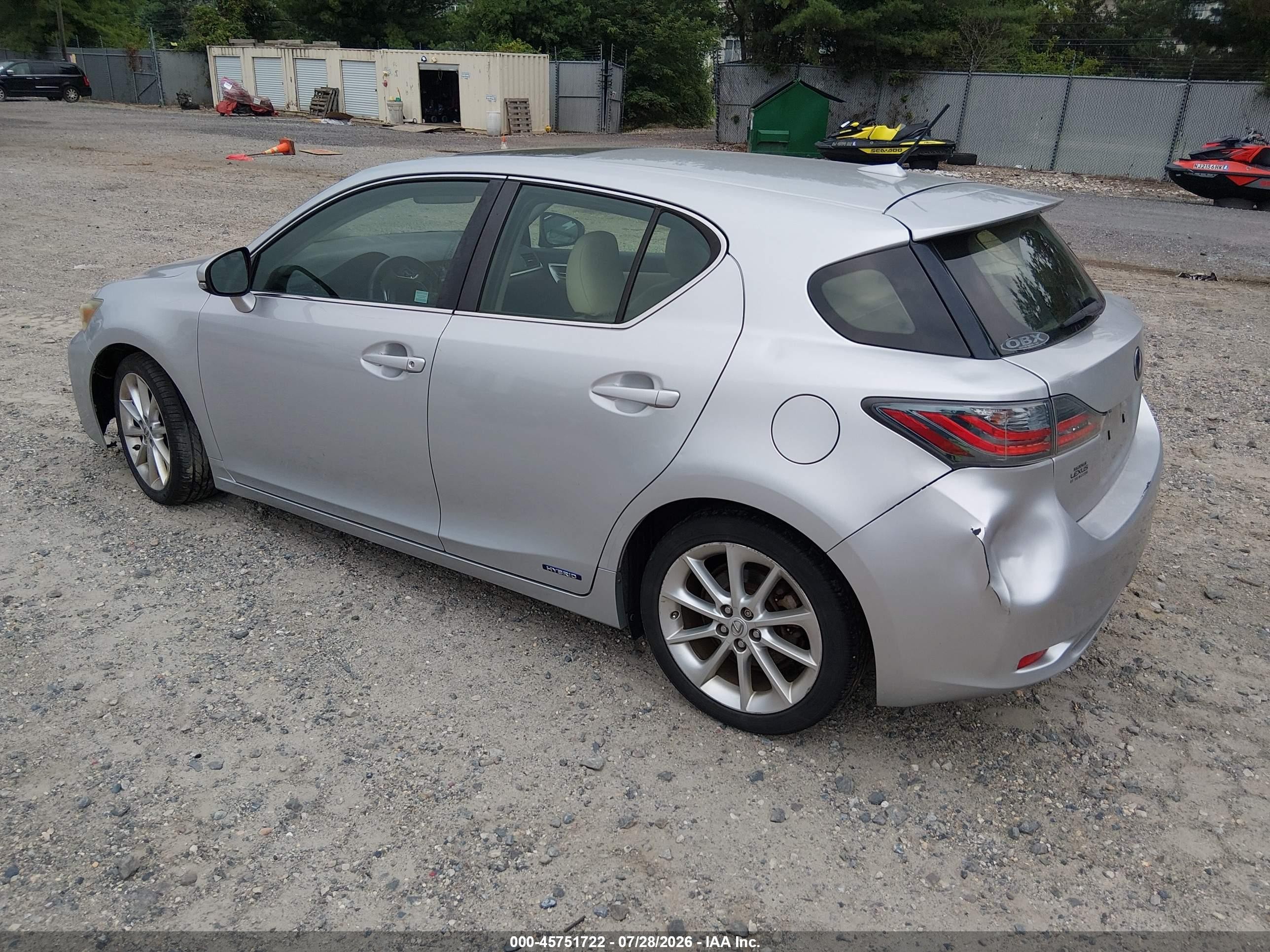 2013 Lexus Ct 200h   Silver vin: JTHKD5BH6D2152743