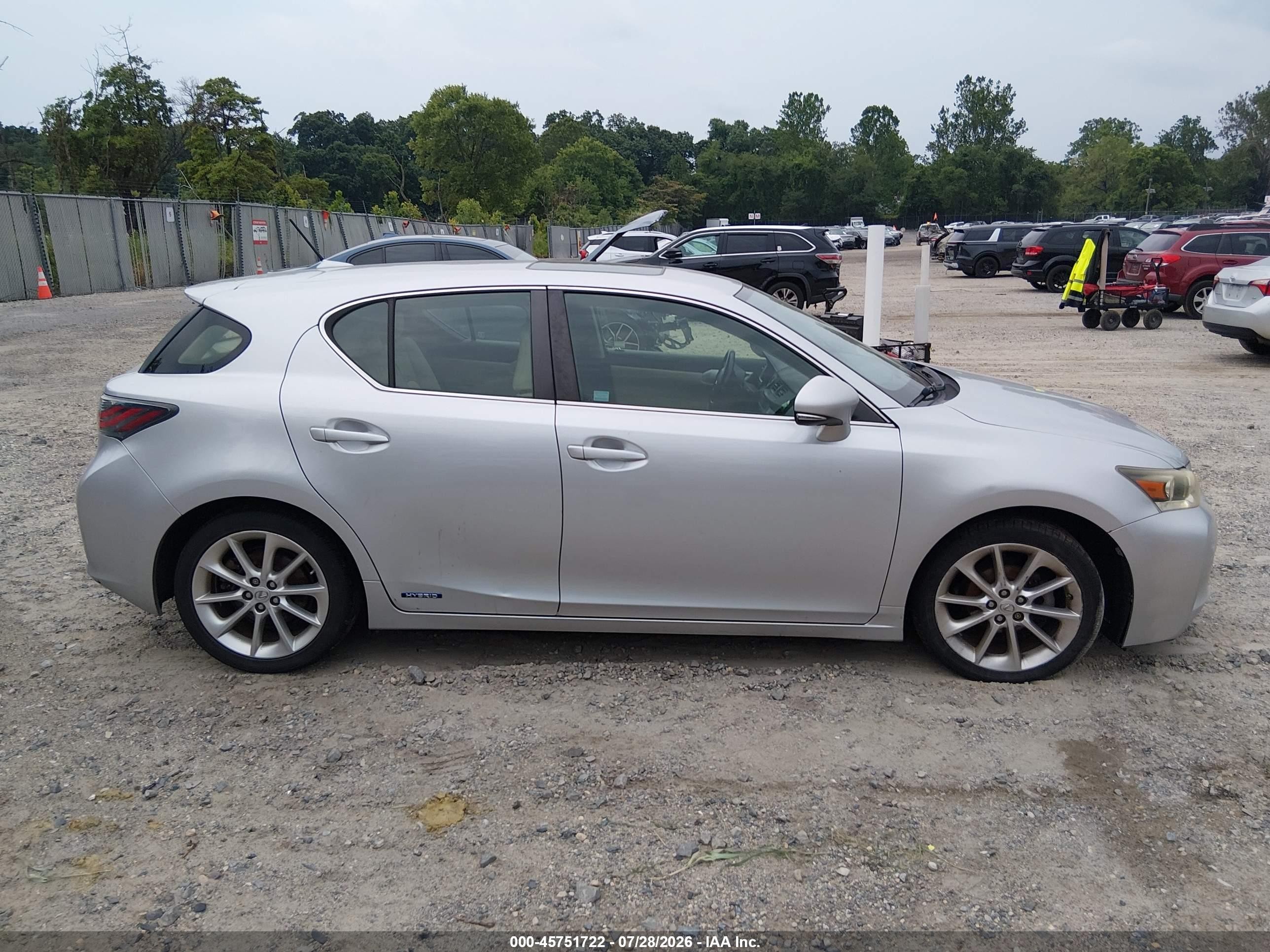 2013 Lexus Ct 200h   Silver vin: JTHKD5BH6D2152743