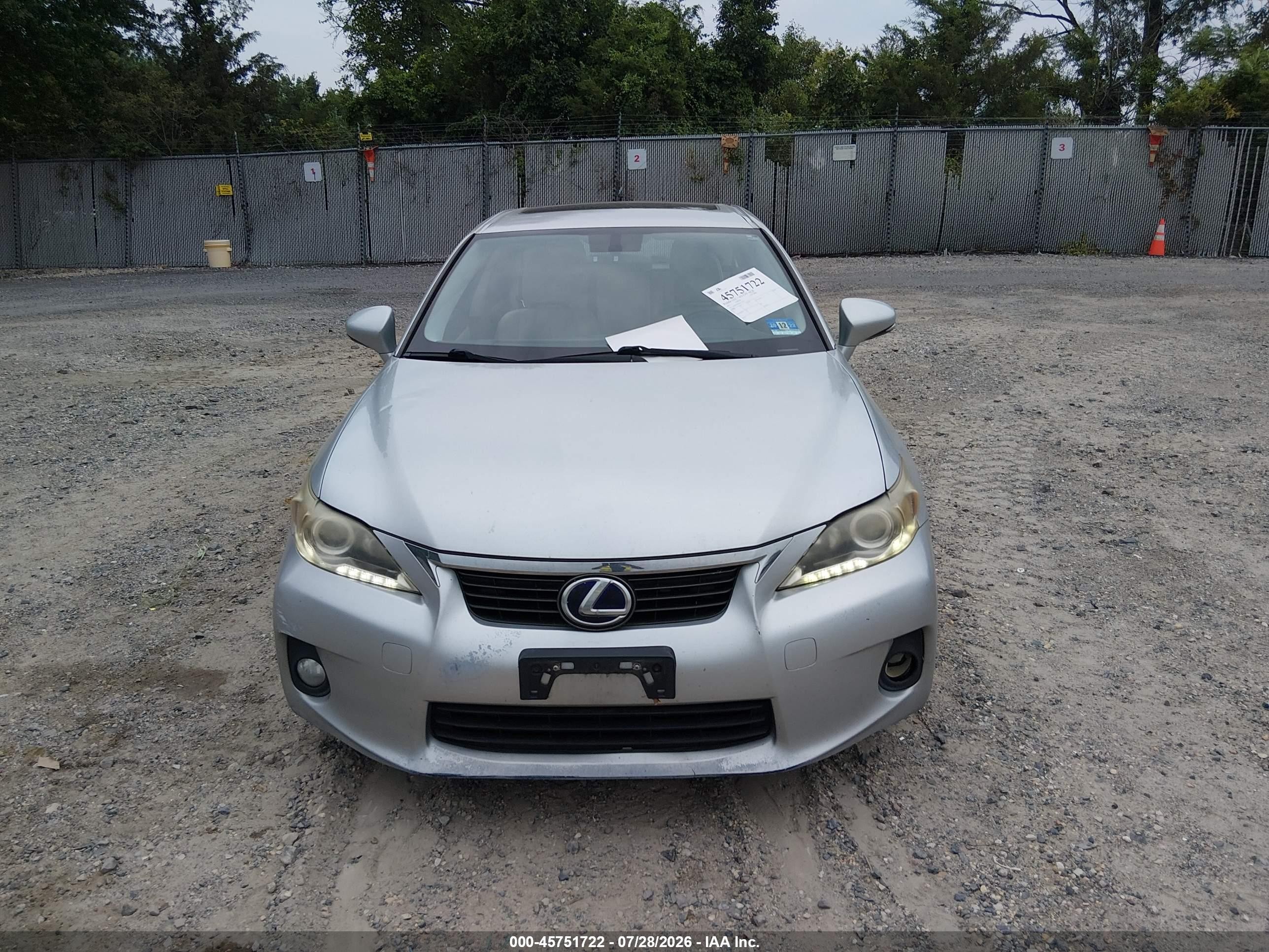 2013 Lexus Ct 200h   Silver vin: JTHKD5BH6D2152743