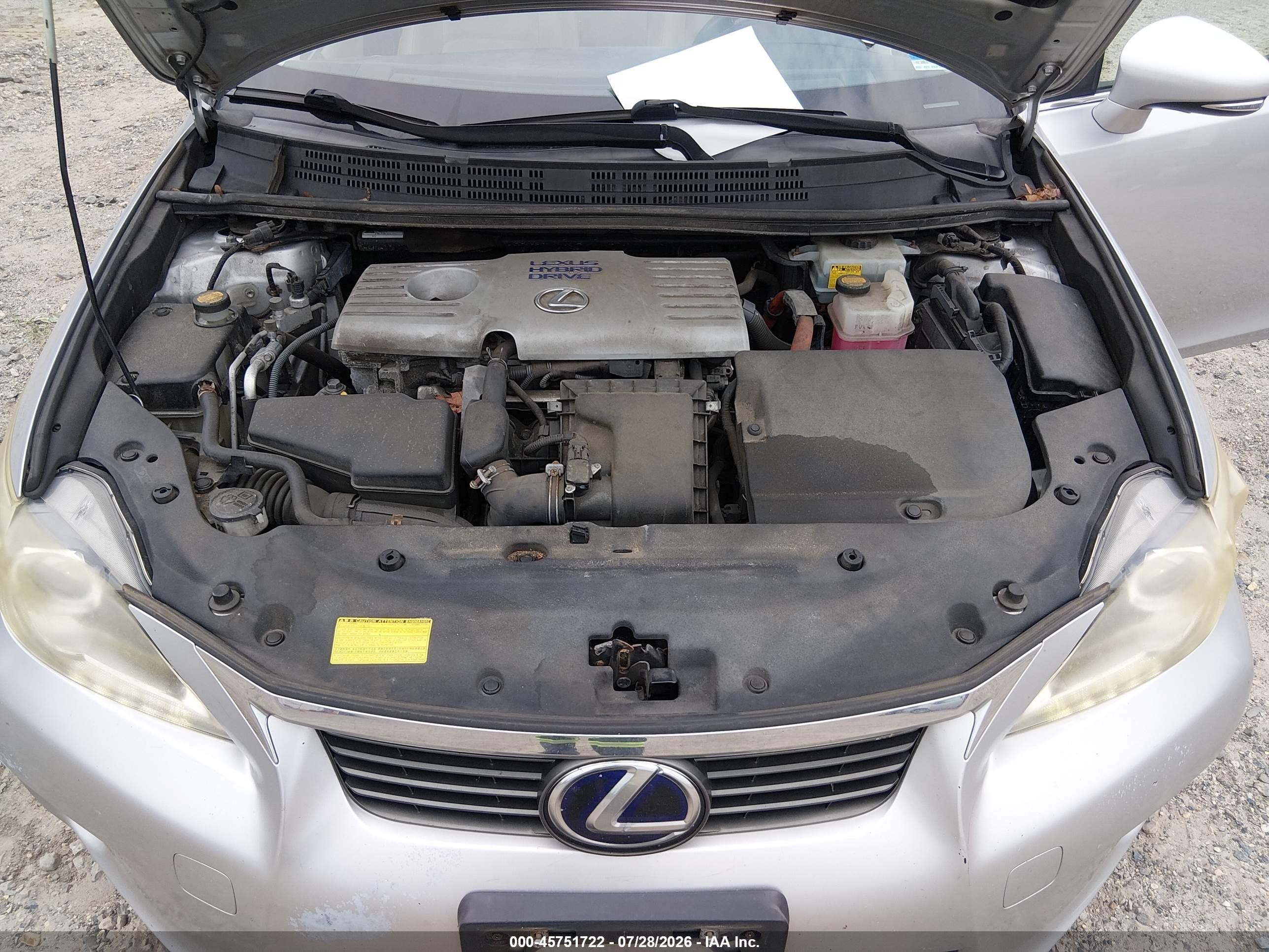 2013 Lexus Ct 200h   Silver vin: JTHKD5BH6D2152743