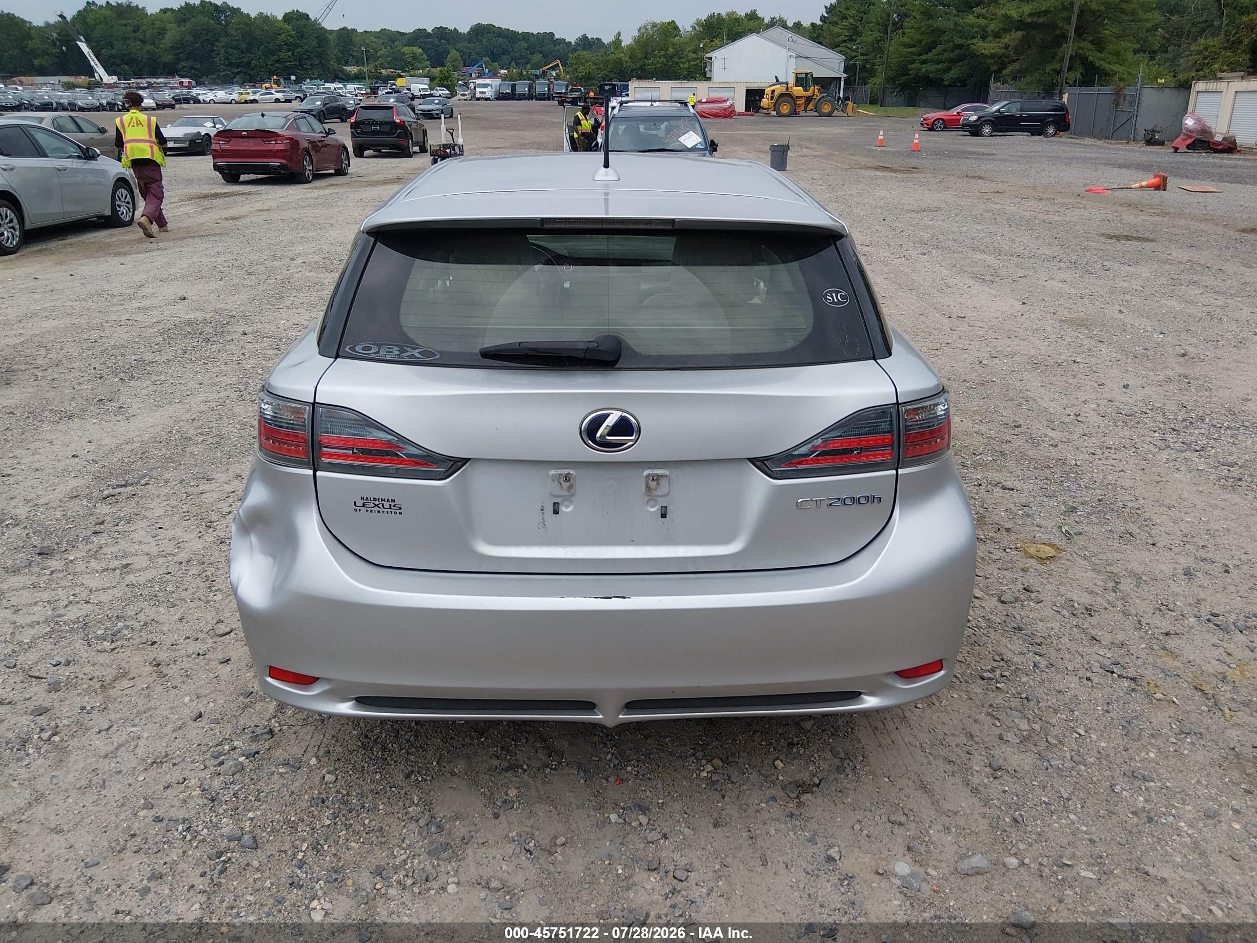 2013 Lexus Ct 200h   Silver vin: JTHKD5BH6D2152743