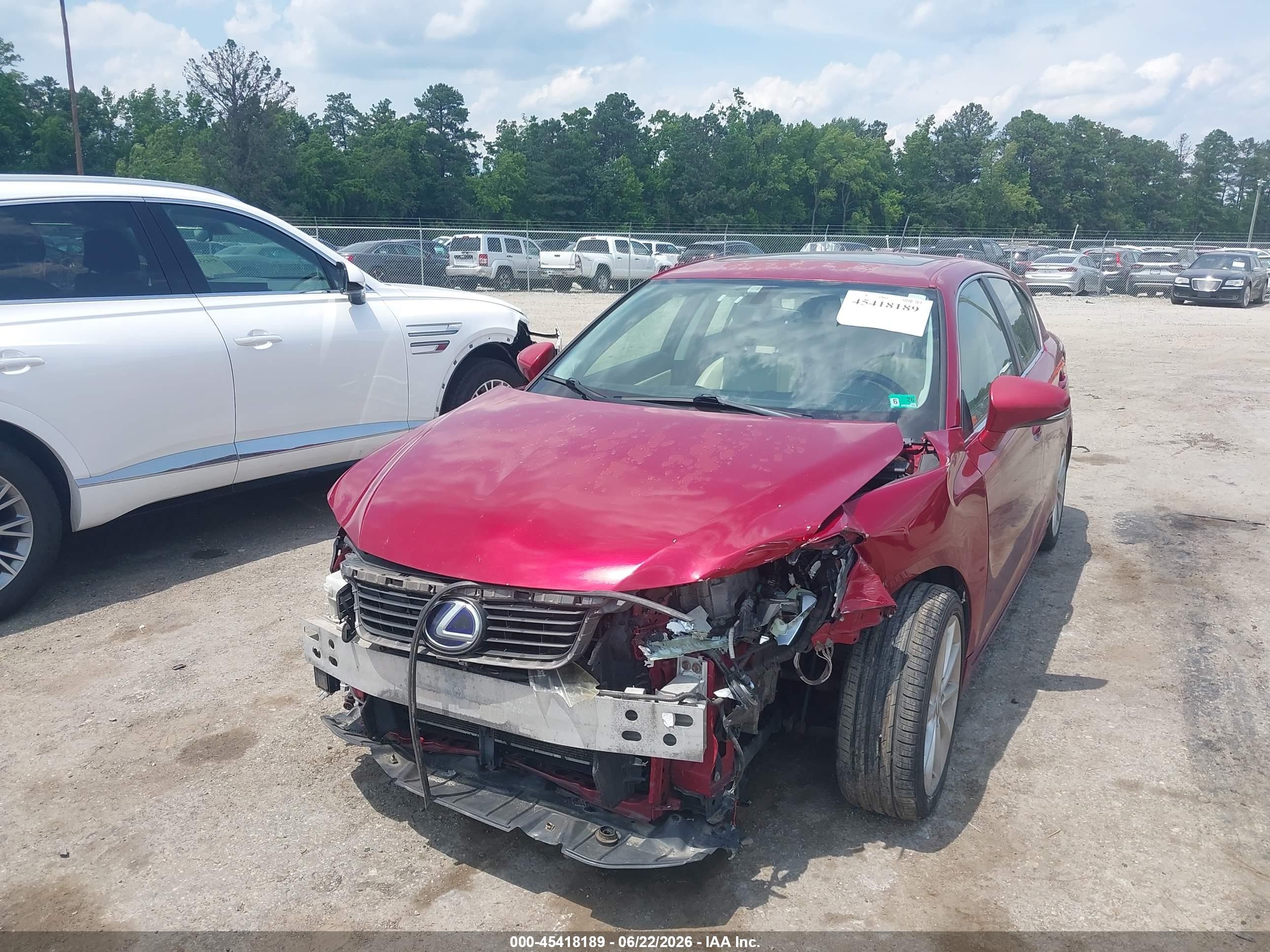 2013 Lexus Ct 200h   Red vin: JTHKD5BH6D2158221