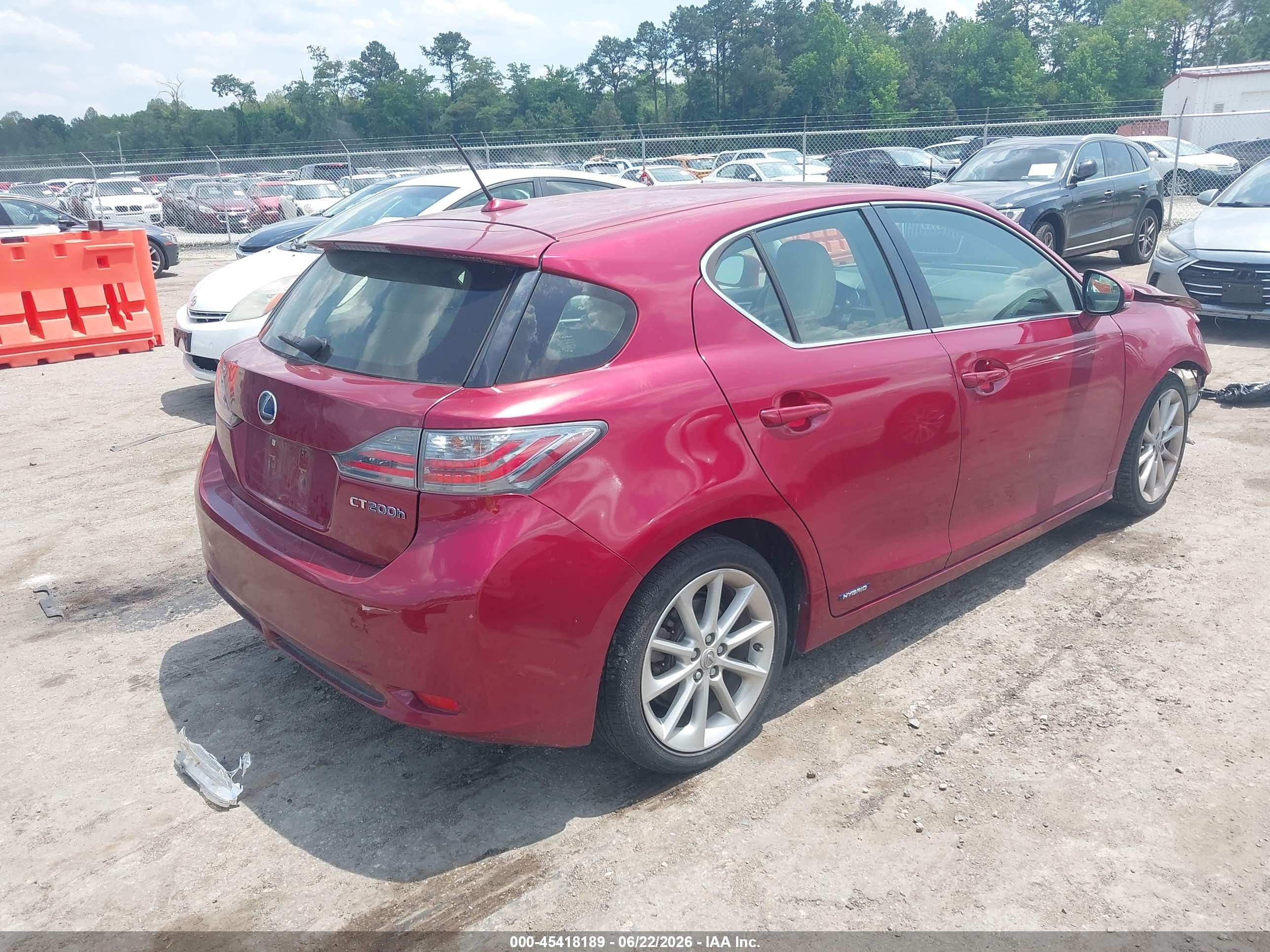 2013 Lexus Ct 200h   Red vin: JTHKD5BH6D2158221