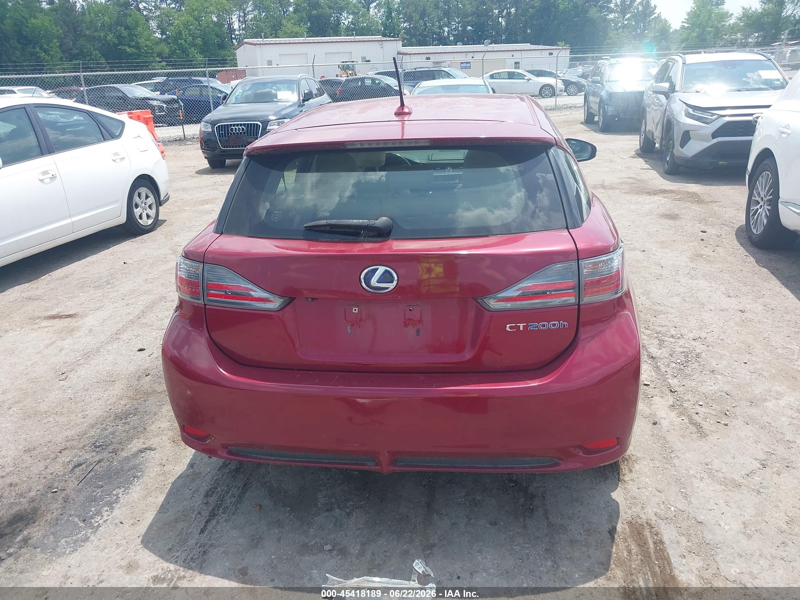 2013 Lexus Ct 200h   Red vin: JTHKD5BH6D2158221