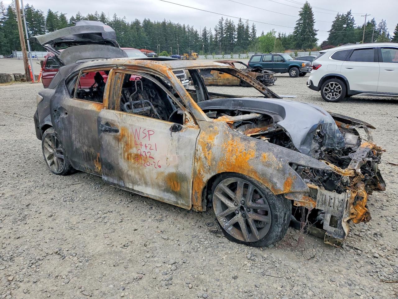 2013 Lexus Ct 200 Burn vin: JTHKD5BH6D2160812