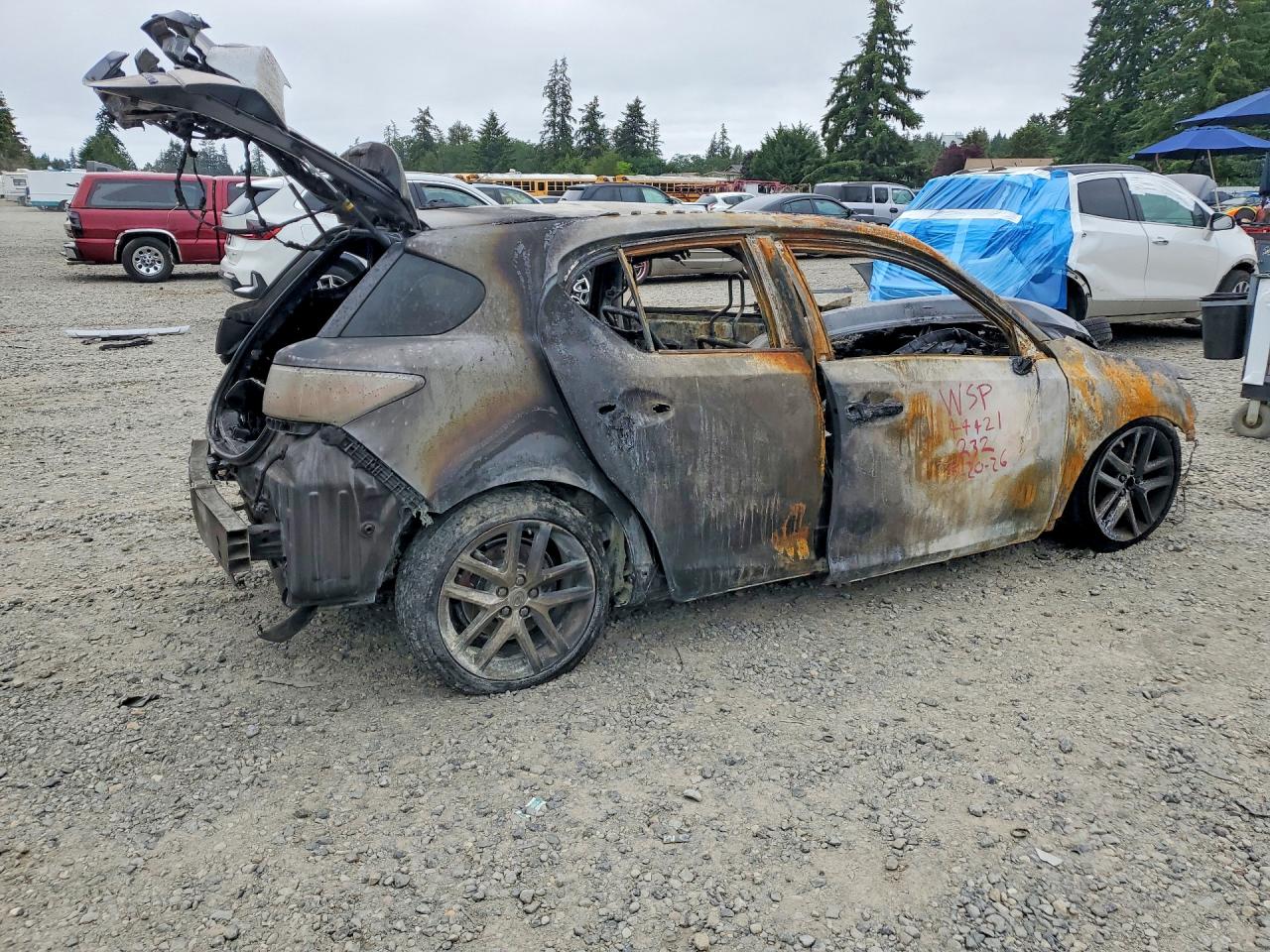 2013 Lexus Ct 200 Burn vin: JTHKD5BH6D2160812
