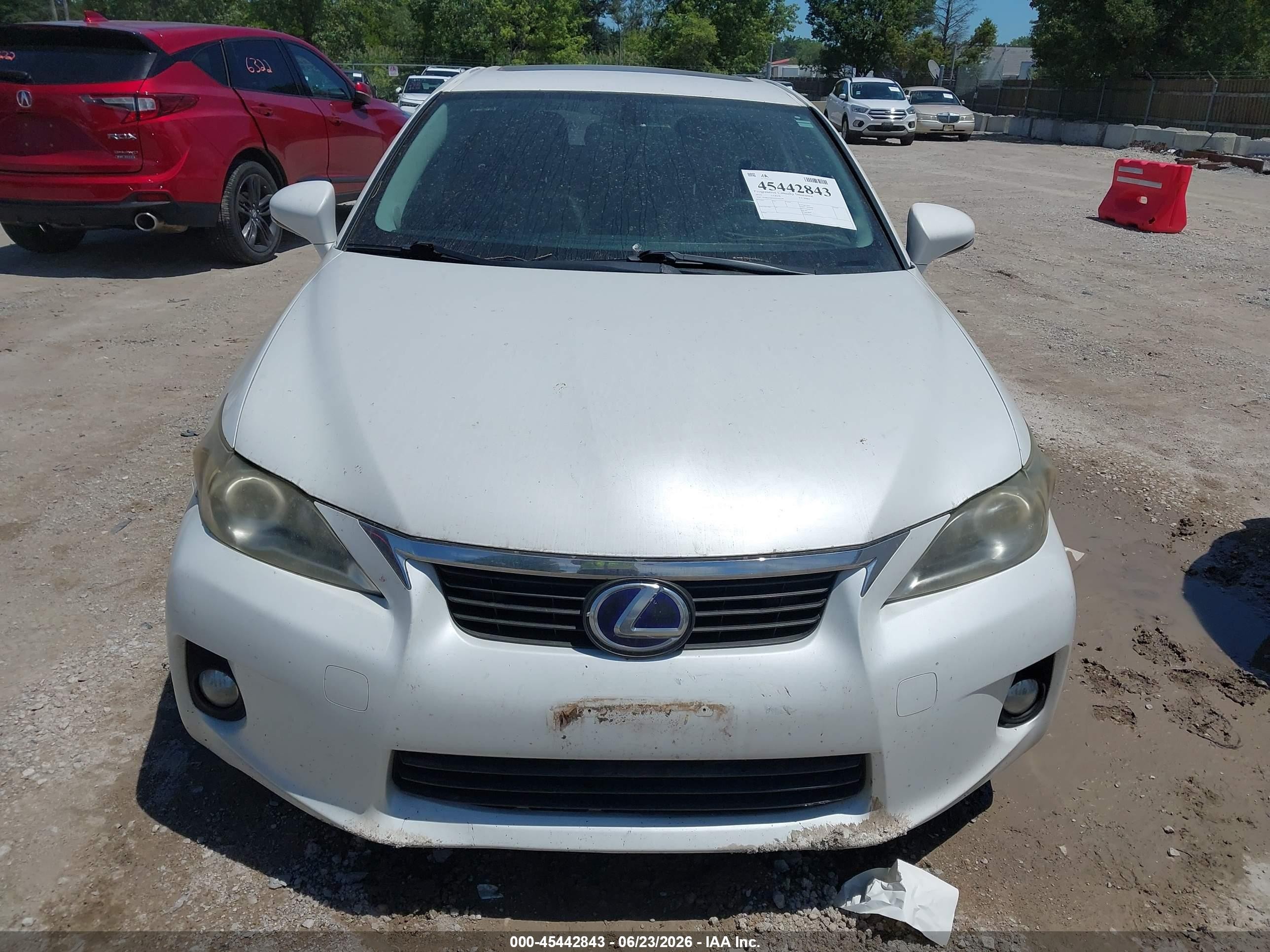 2013 Lexus Ct 200h   White vin: JTHKD5BH6D2165234