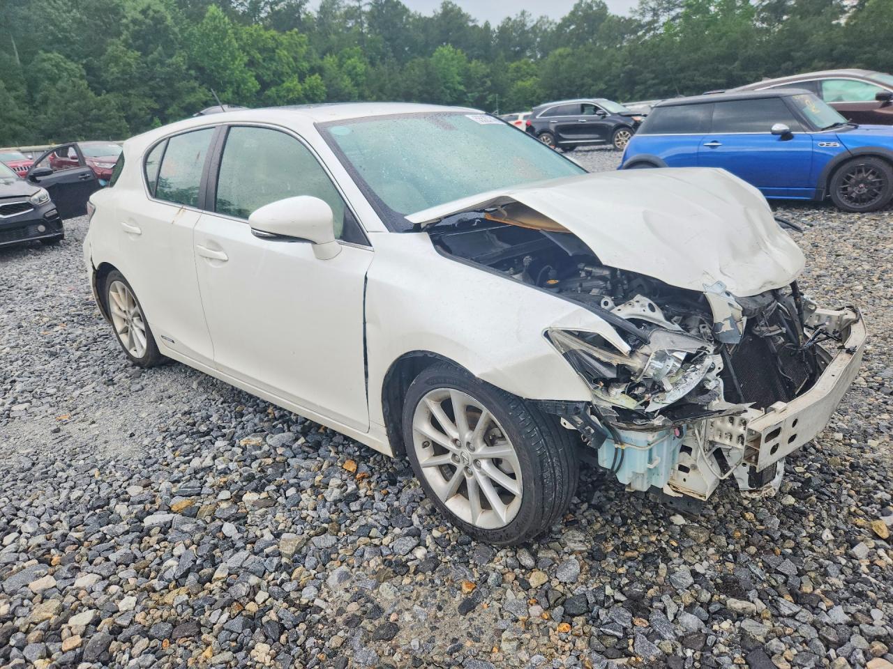 2013 Lexus Ct 200 White vin: JTHKD5BH6D2166609
