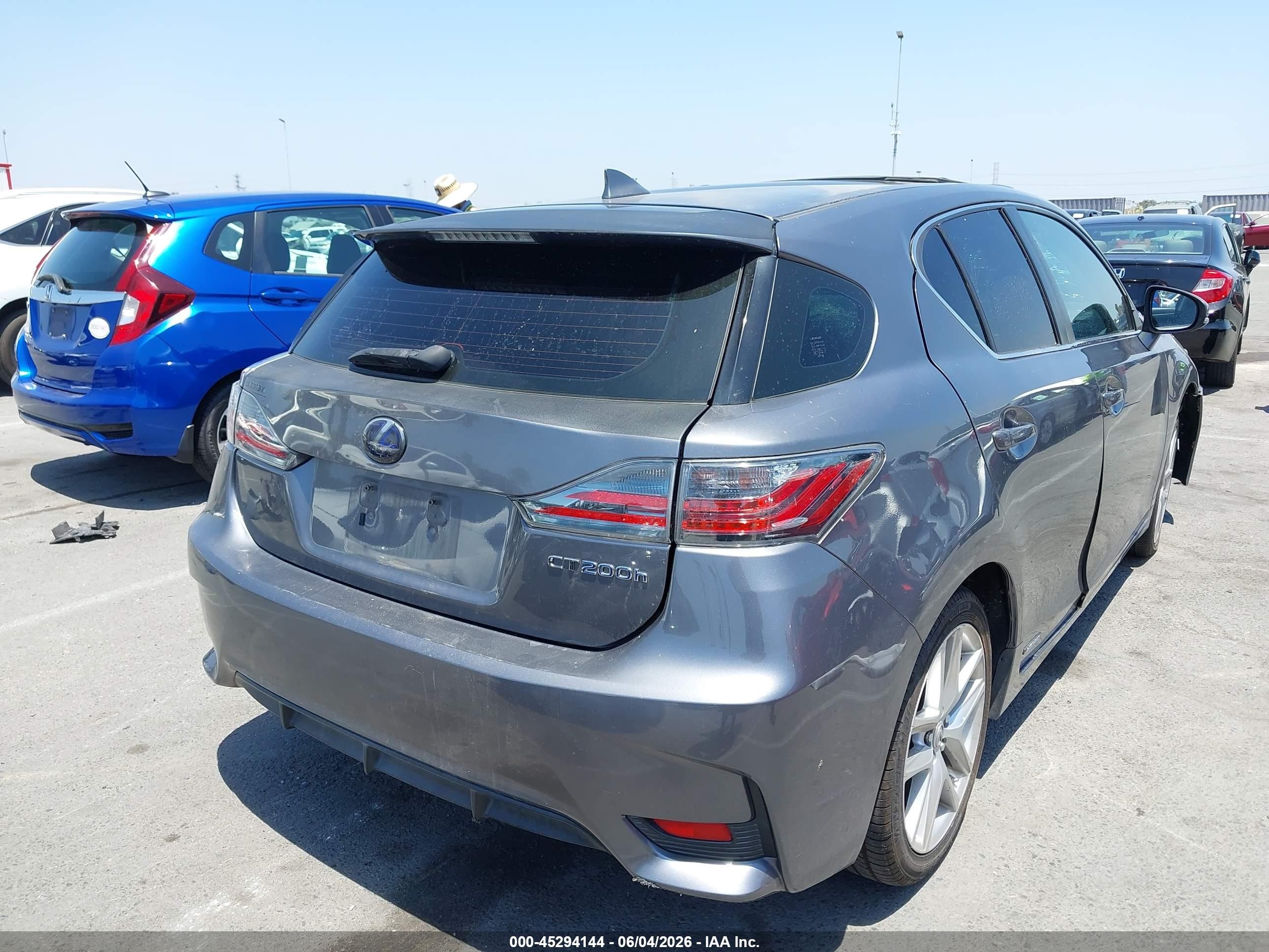 2014 Lexus Ct 200h   Gray vin: JTHKD5BH6E2175070