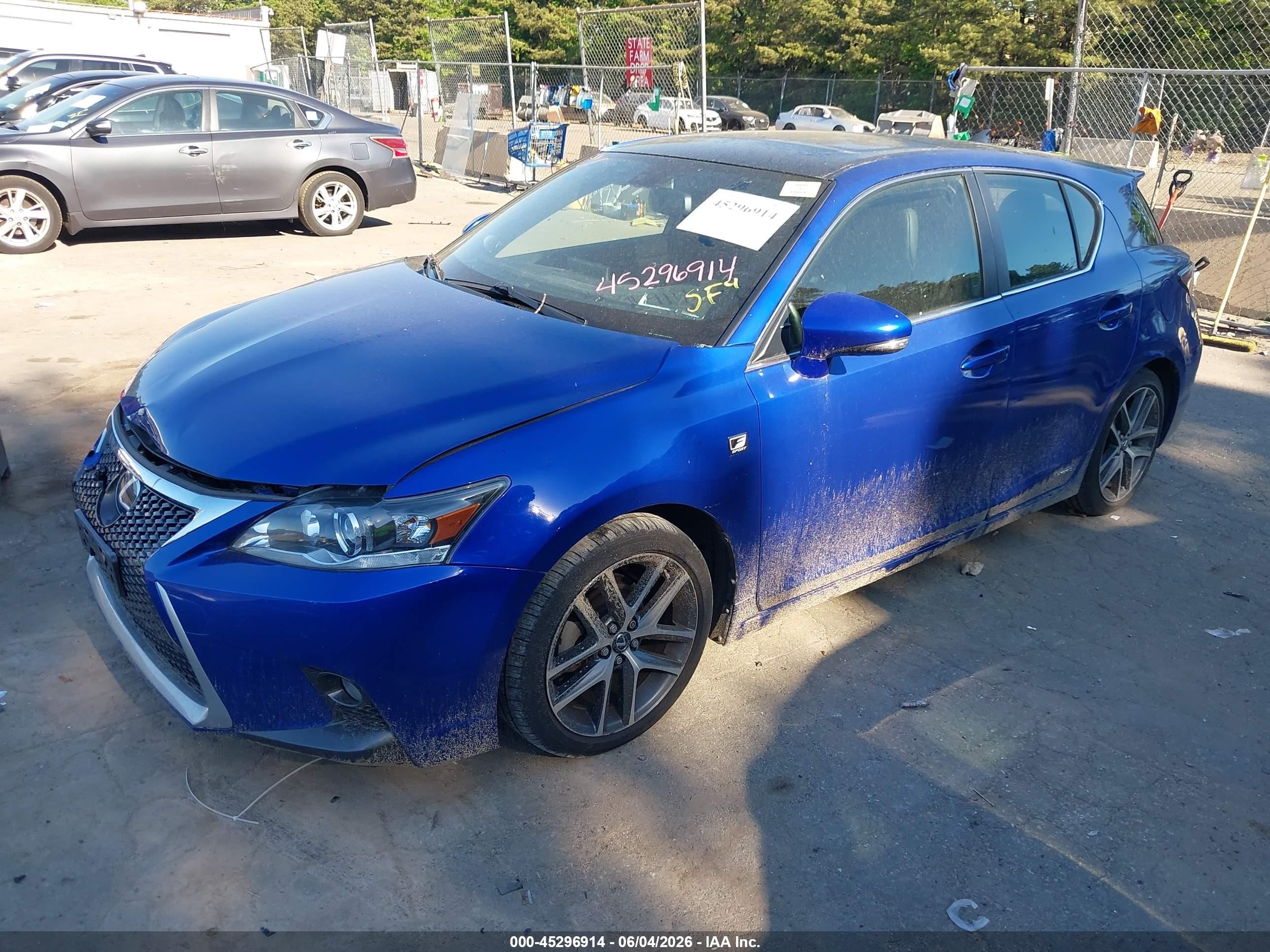 2014 Lexus Ct 200h Синий vin: JTHKD5BH6E2190667