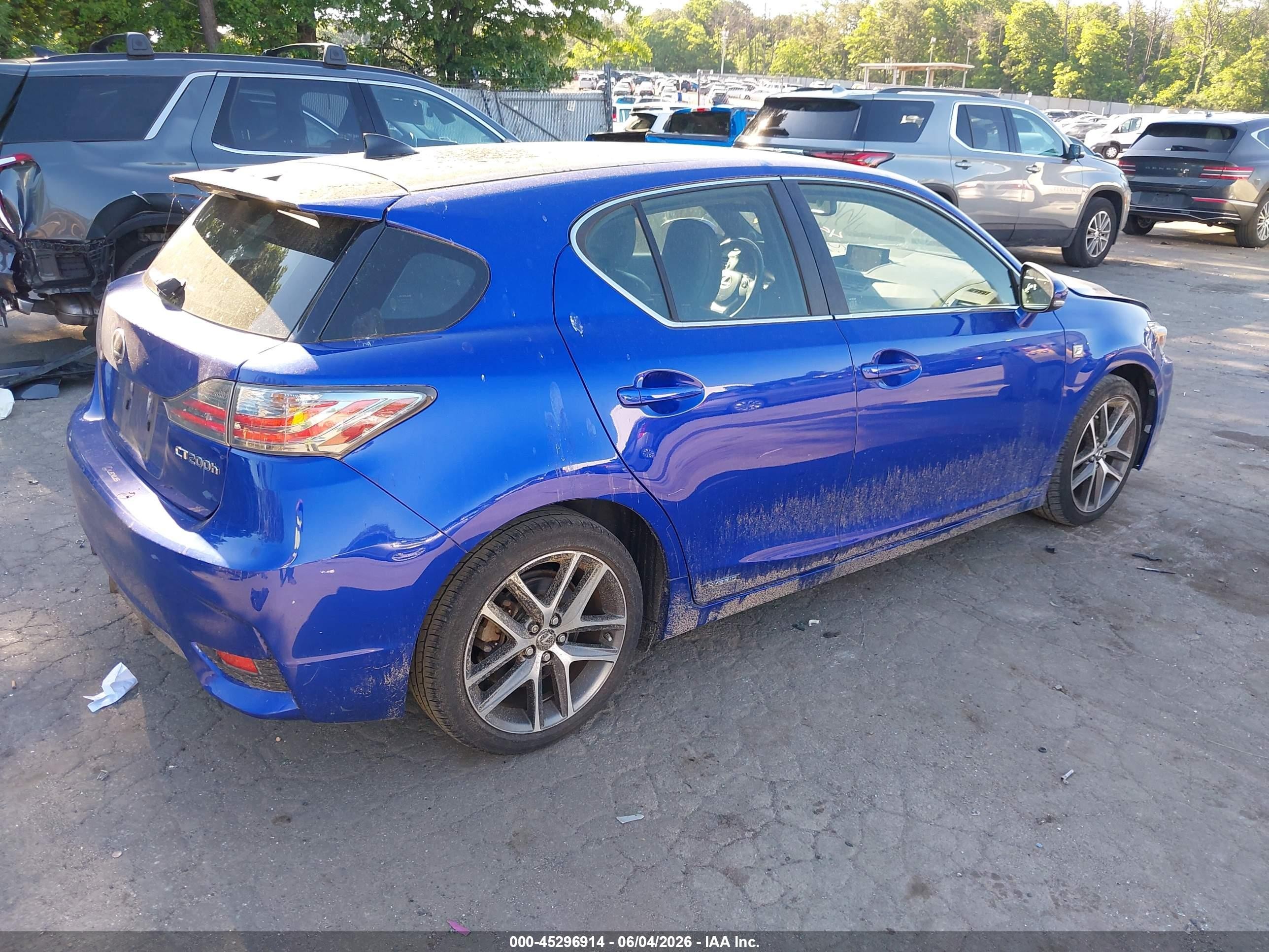 2014 Lexus Ct 200h Синий vin: JTHKD5BH6E2190667