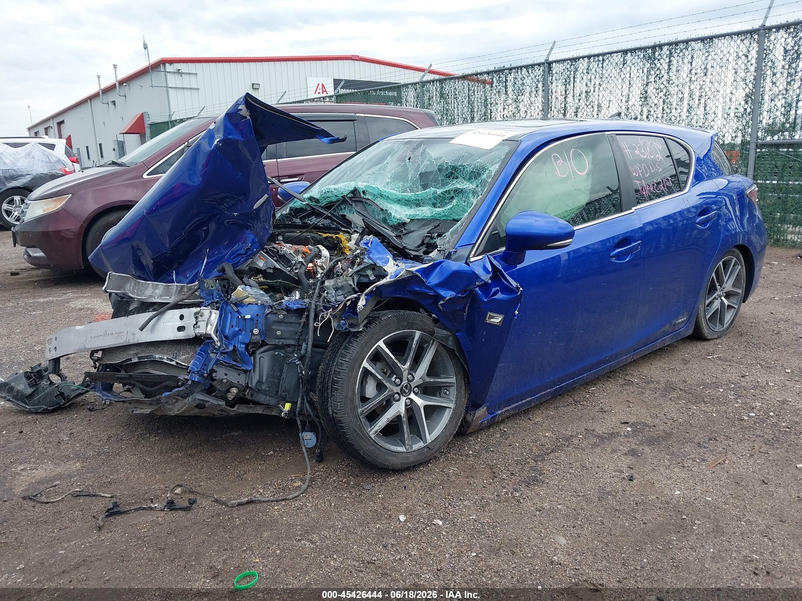 2014 Lexus Ct 200h Синий vin: JTHKD5BH6E2209055