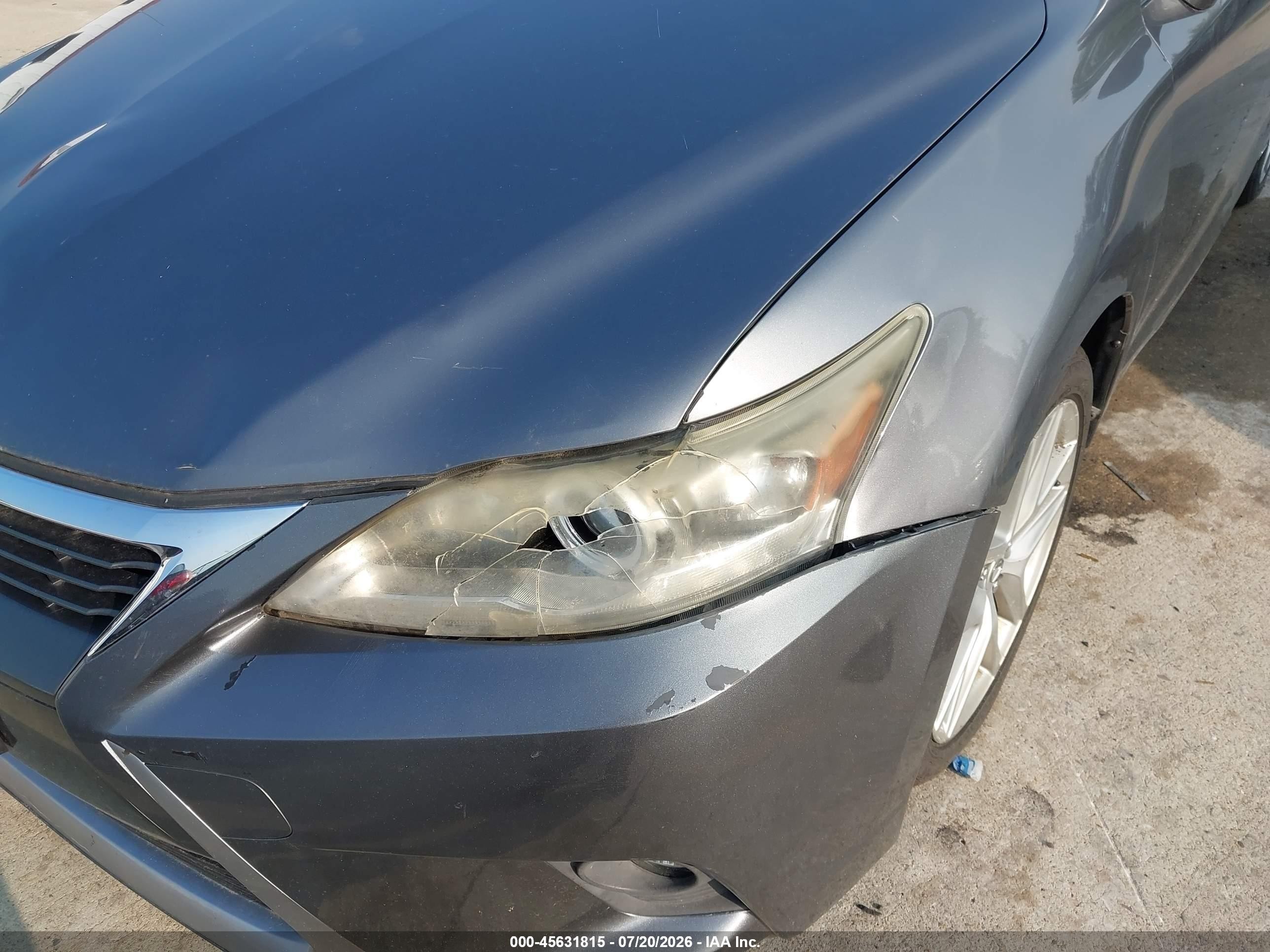 2015 Lexus Ct 200h   Gray vin: JTHKD5BH6F2220364