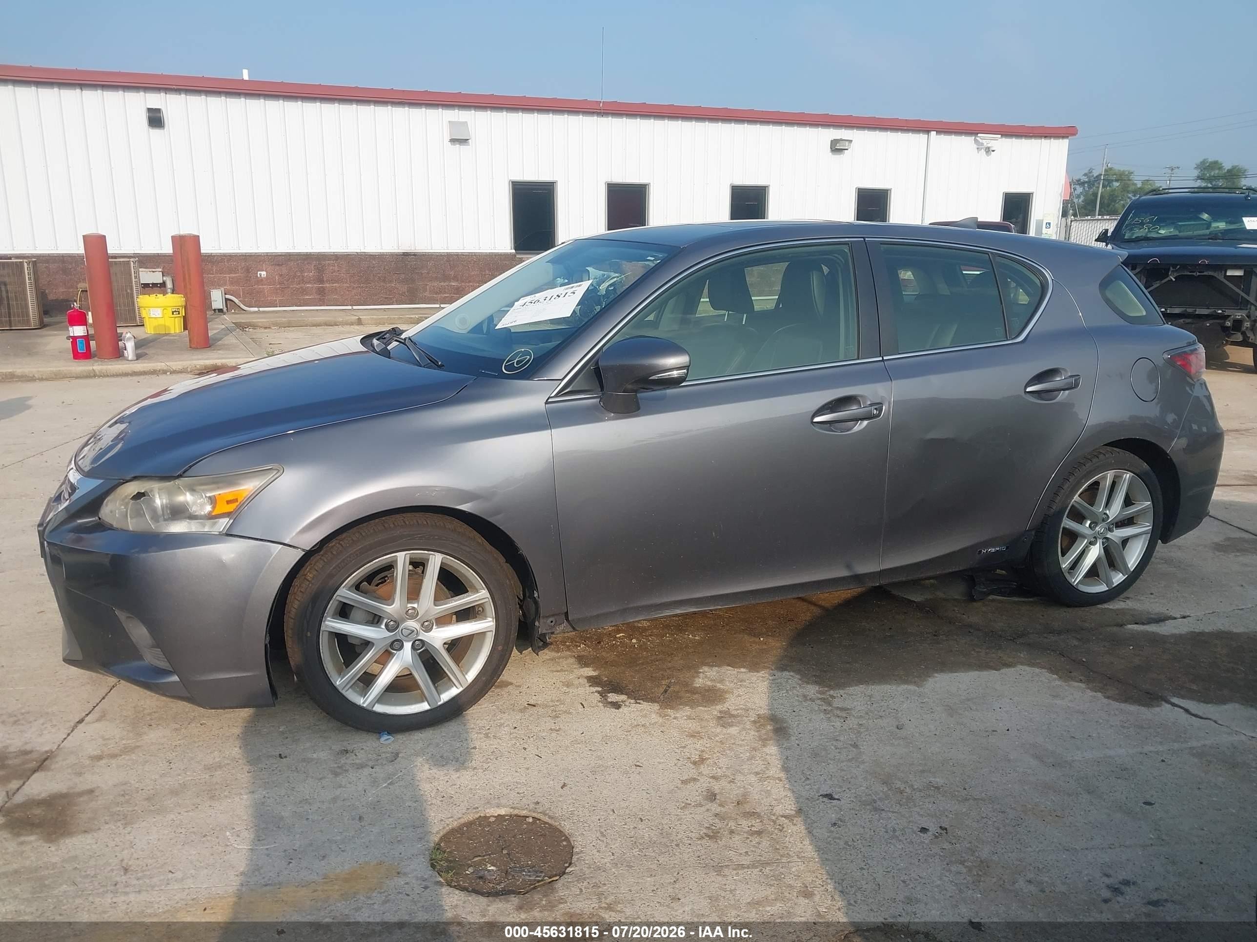 2015 Lexus Ct 200h   Gray vin: JTHKD5BH6F2220364