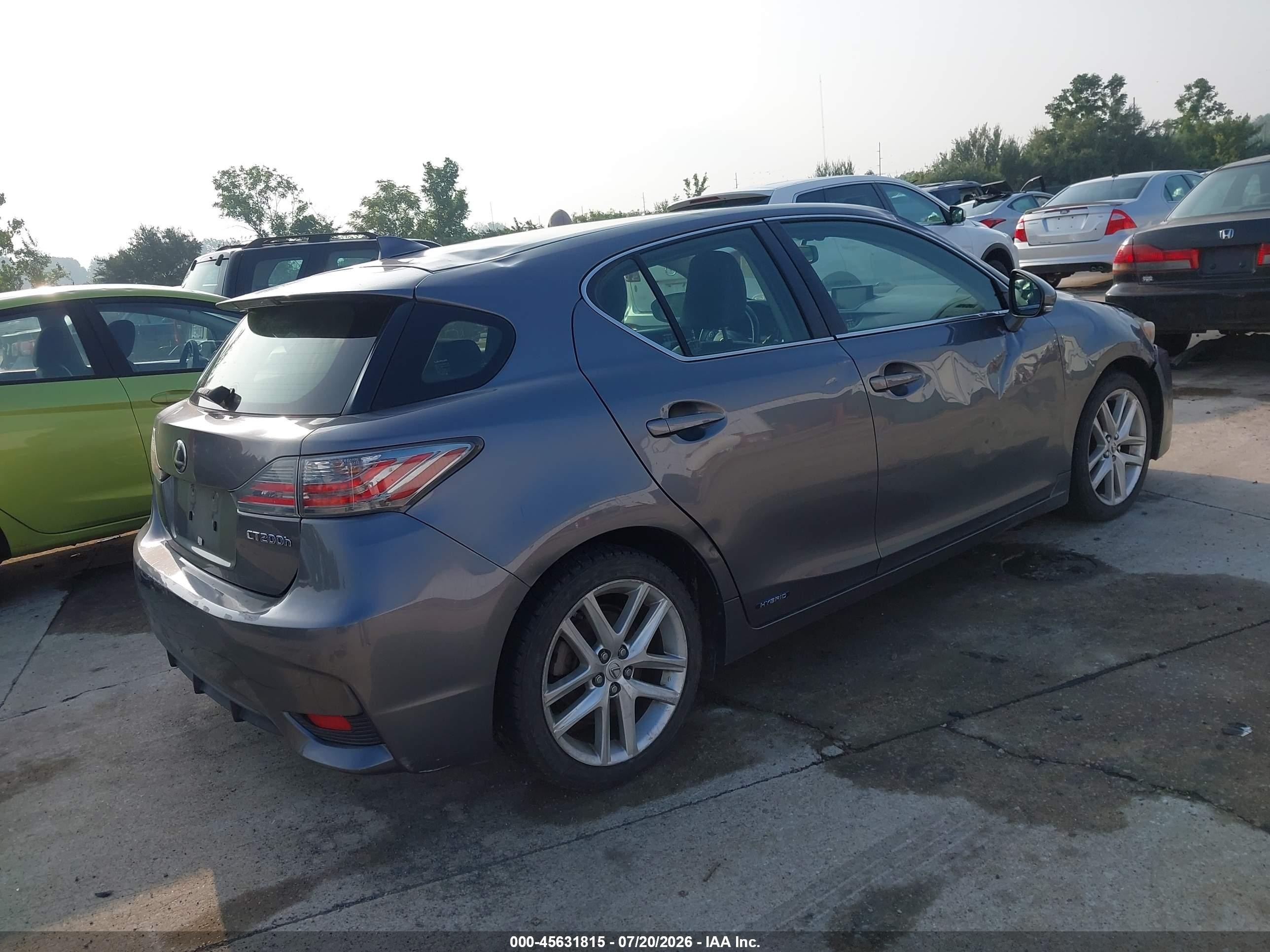 2015 Lexus Ct 200h   Gray vin: JTHKD5BH6F2220364