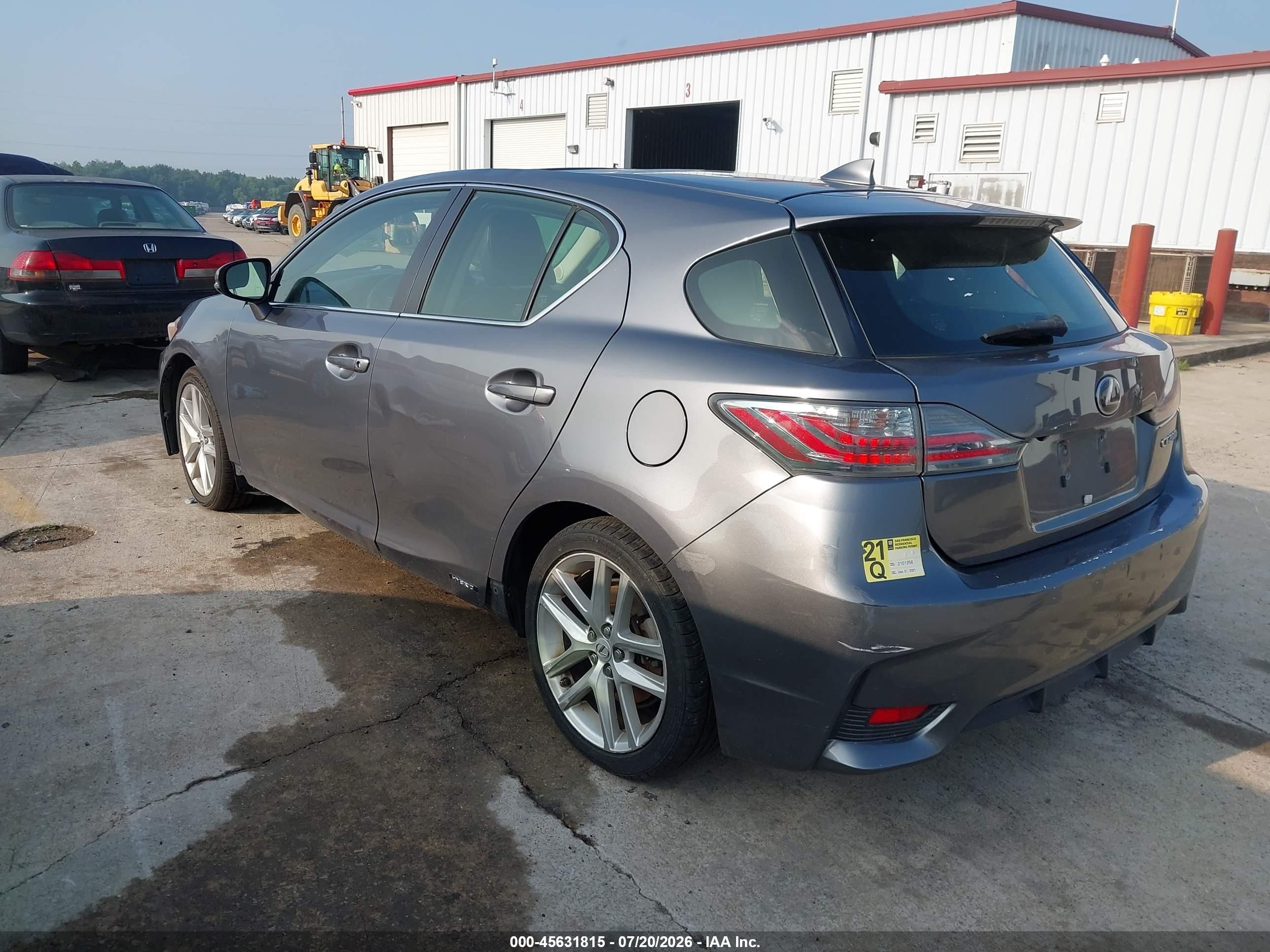 2015 Lexus Ct 200h   Gray vin: JTHKD5BH6F2220364