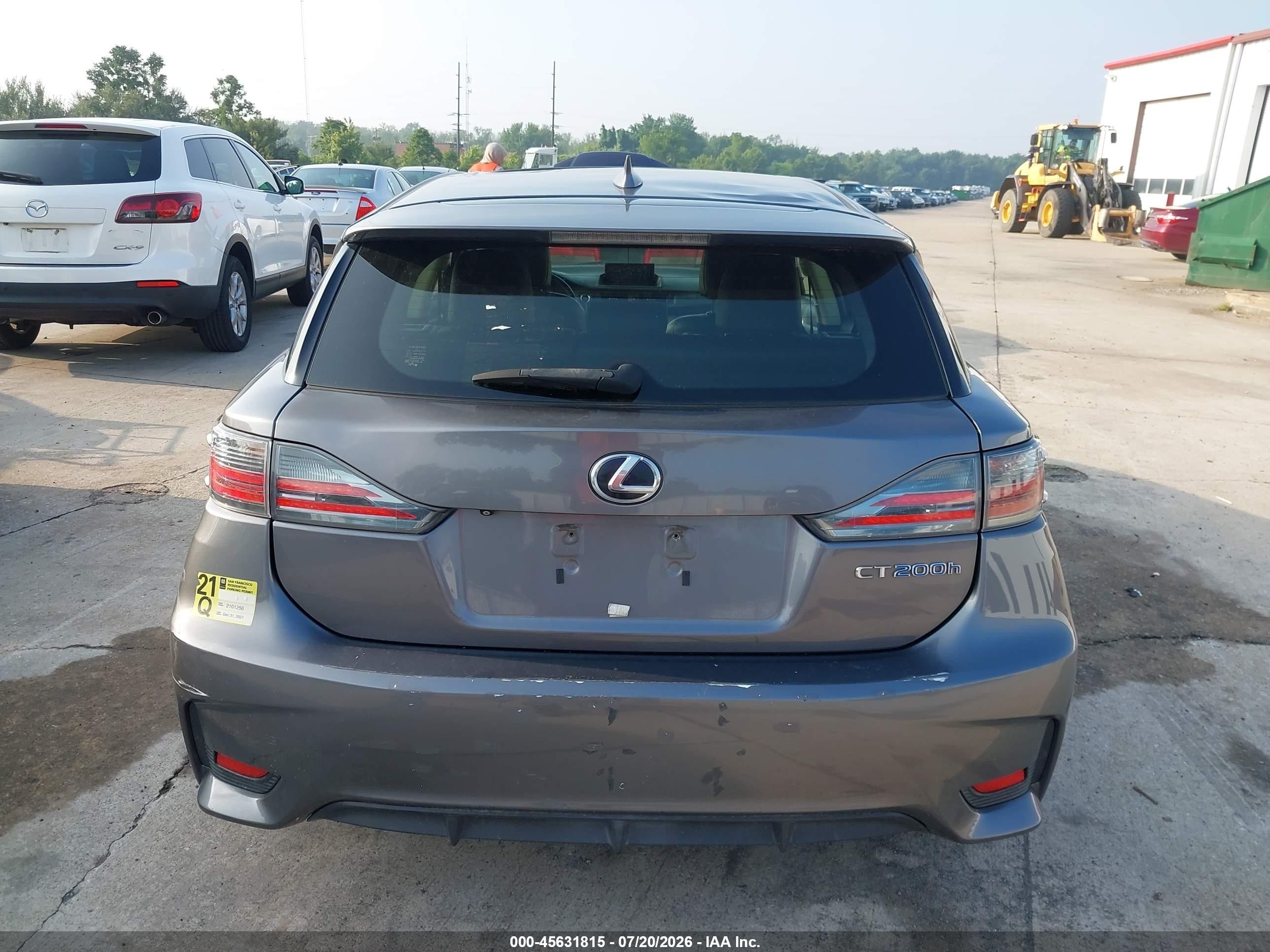 2015 Lexus Ct 200h   Gray vin: JTHKD5BH6F2220364