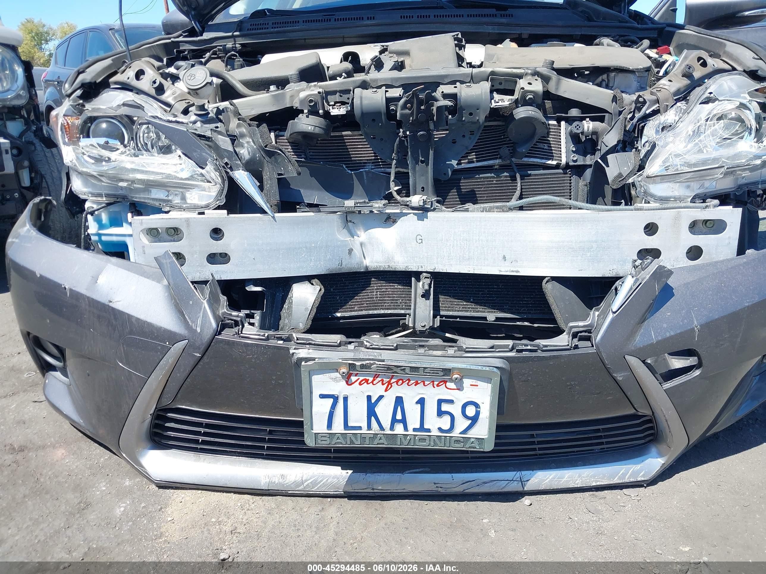 2015 Lexus Ct 200h   Gray vin: JTHKD5BH6F2242266