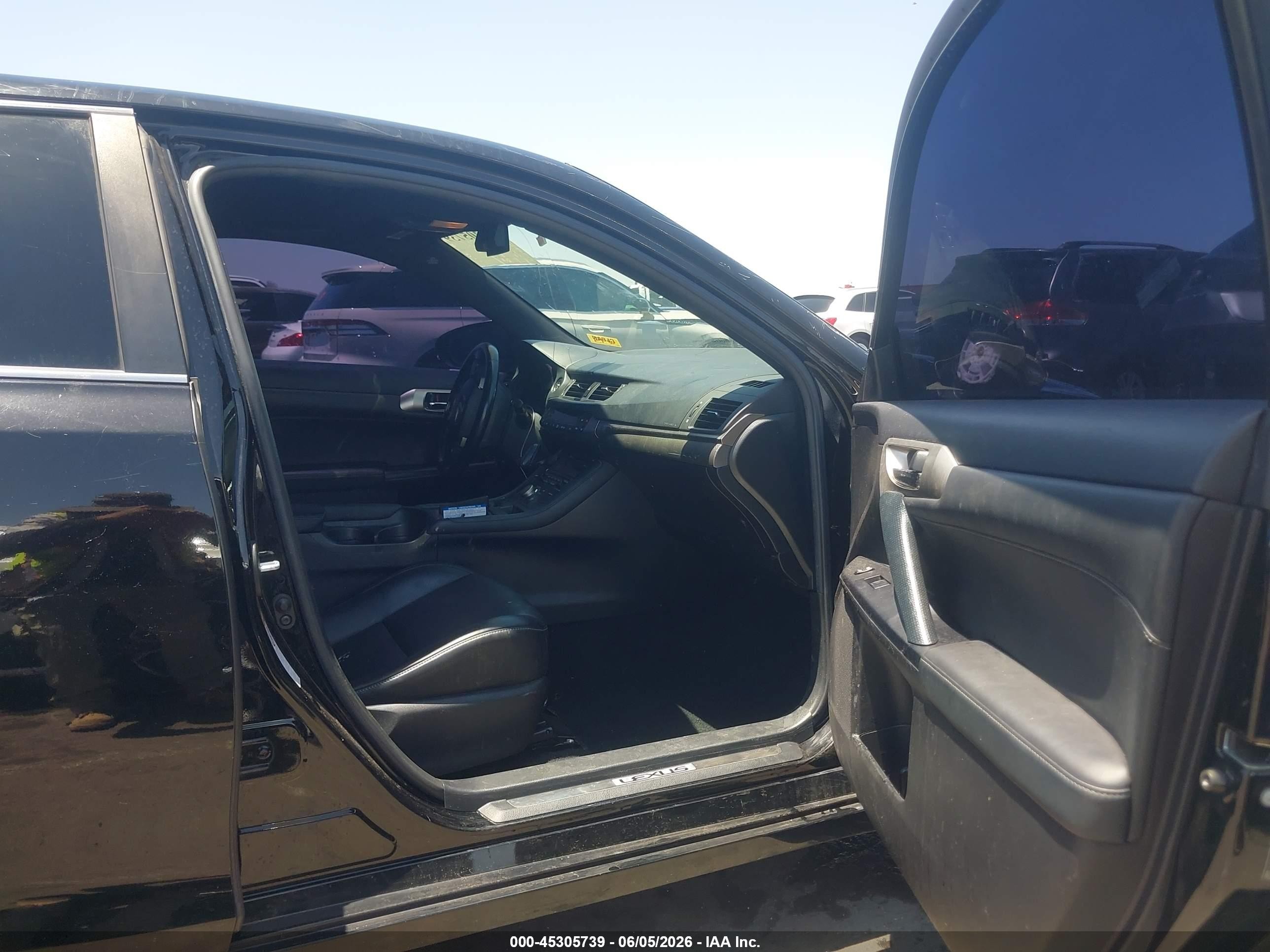 2015 Lexus Ct 200h   Black vin: JTHKD5BH6F2245152