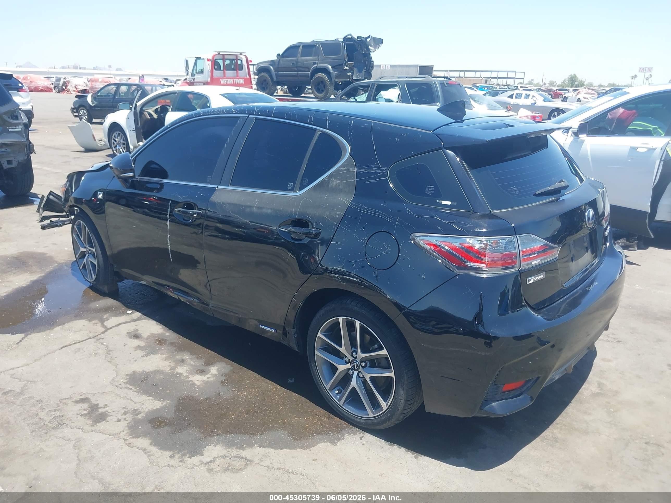 2015 Lexus Ct 200h   Black vin: JTHKD5BH6F2245152