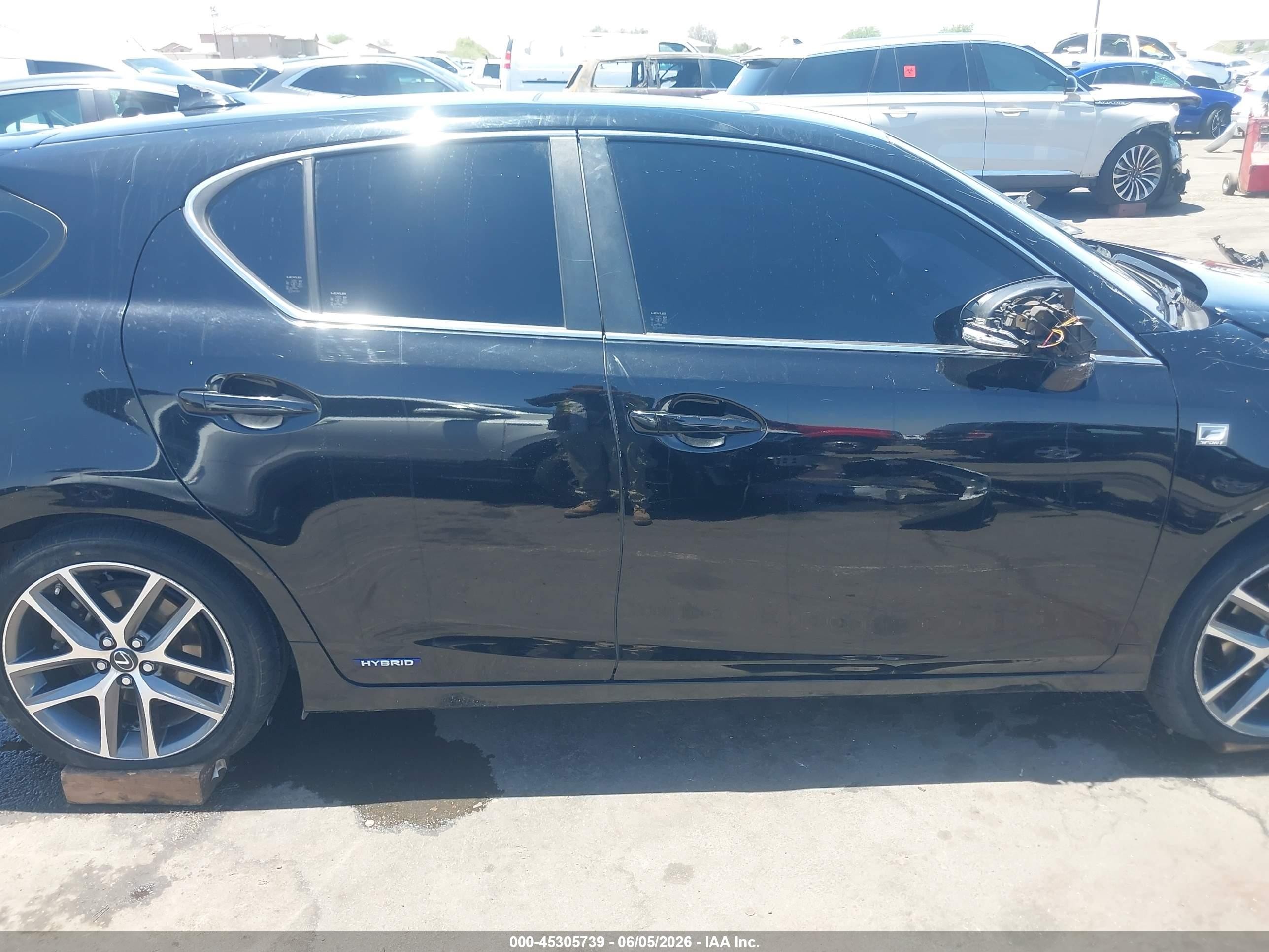 2015 Lexus Ct 200h   Black vin: JTHKD5BH6F2245152
