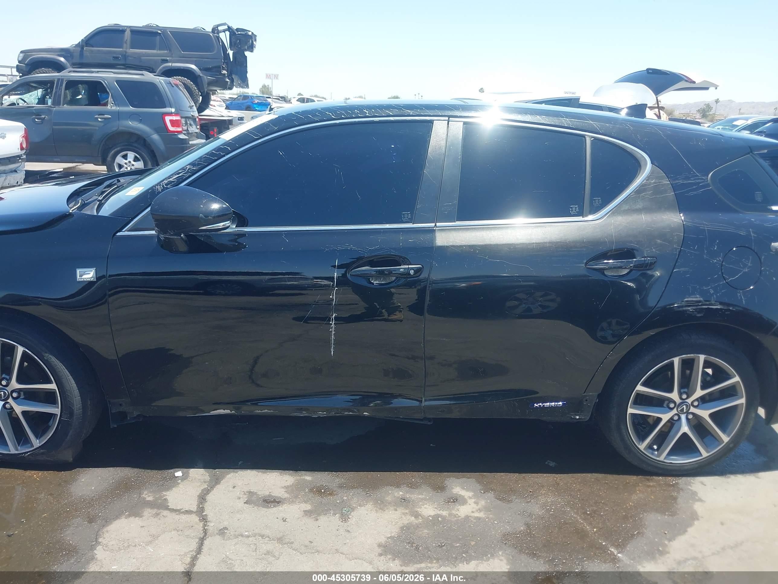 2015 Lexus Ct 200h   Black vin: JTHKD5BH6F2245152
