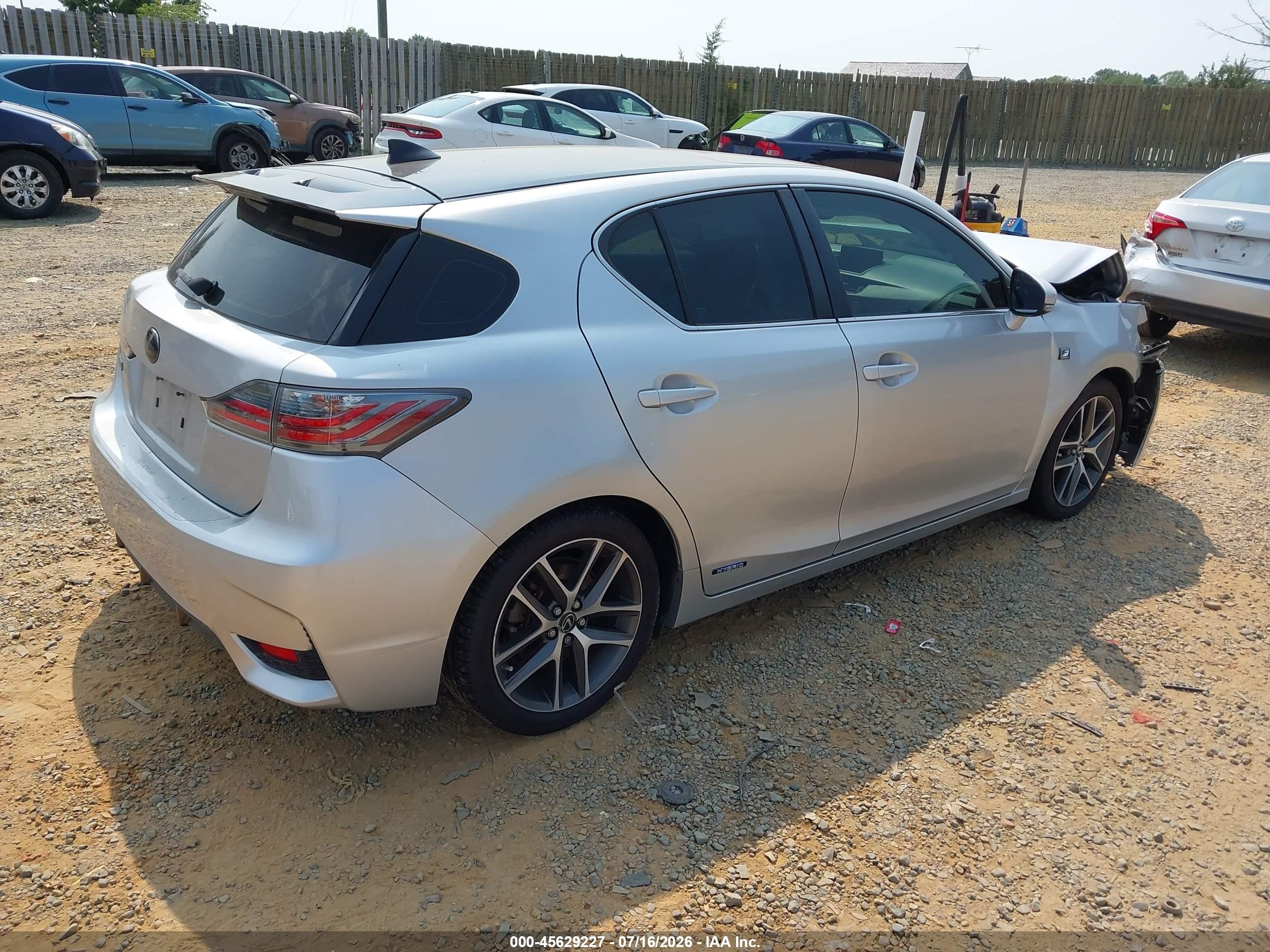 2015 Lexus Ct 200h   Silver vin: JTHKD5BH6F2249234