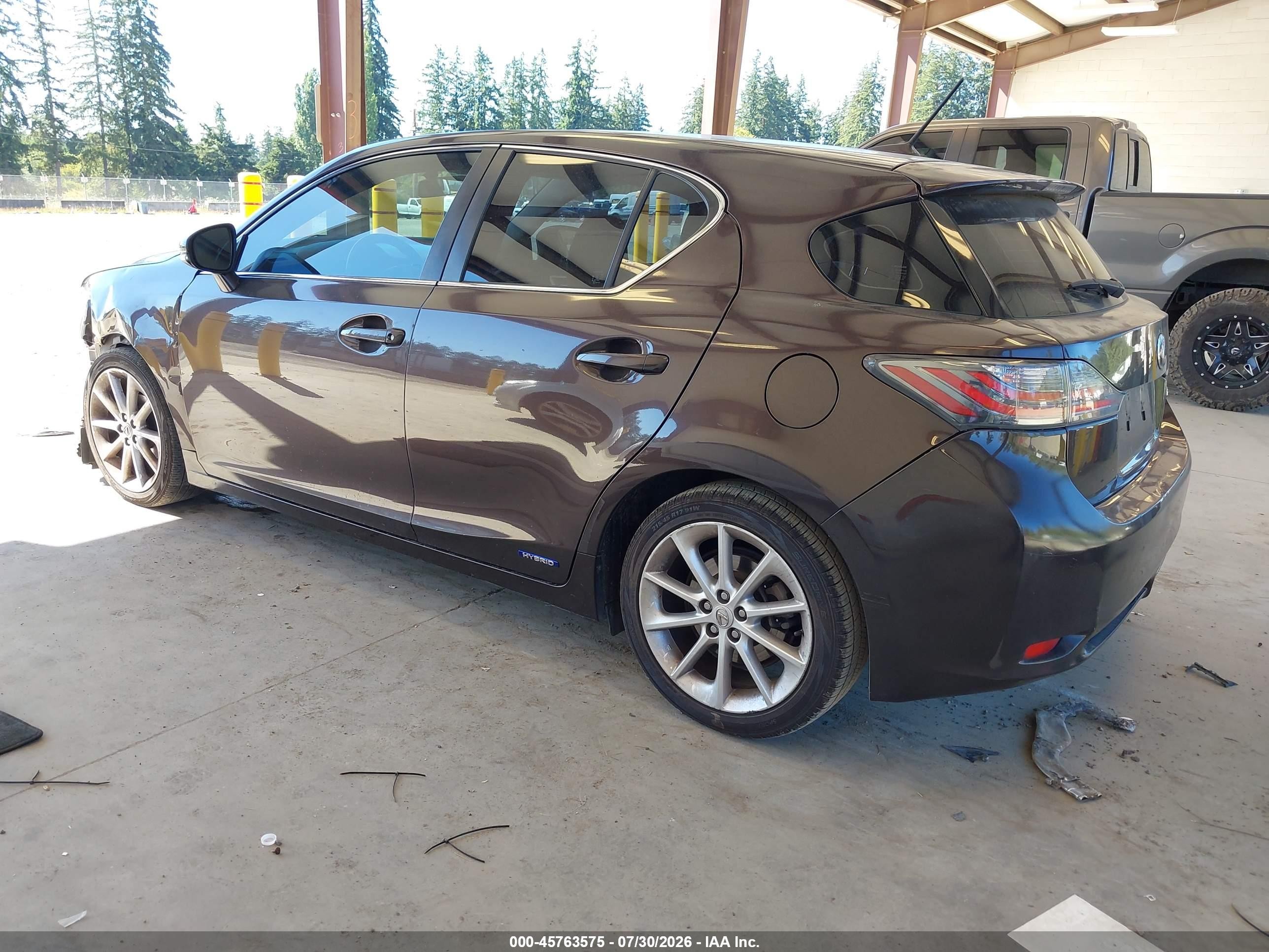 2011 Lexus Ct 200h Premium Brown vin: JTHKD5BH7B2003707