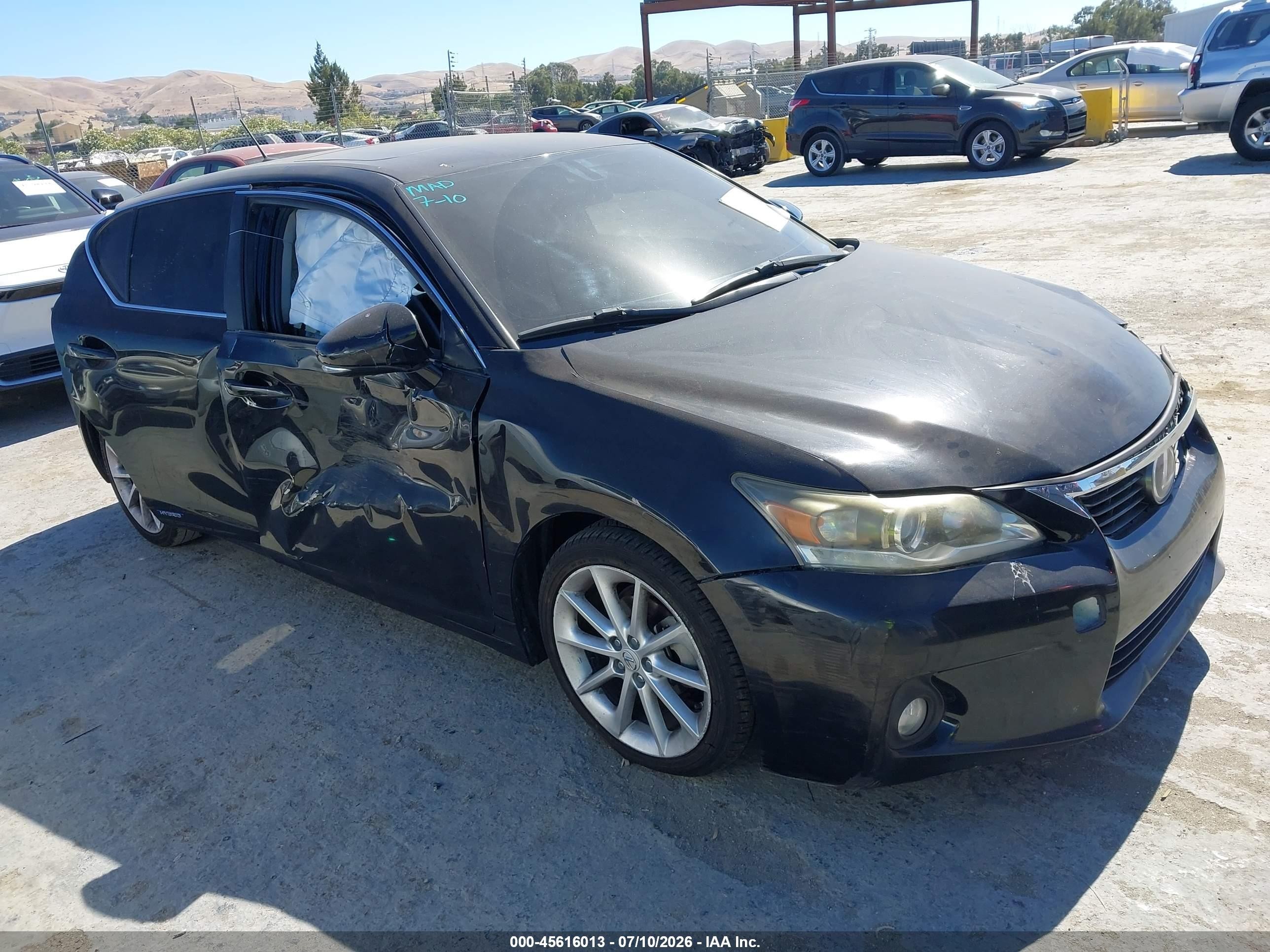 2012 Lexus Ct 200h Premium Black vin: JTHKD5BH7C2058403