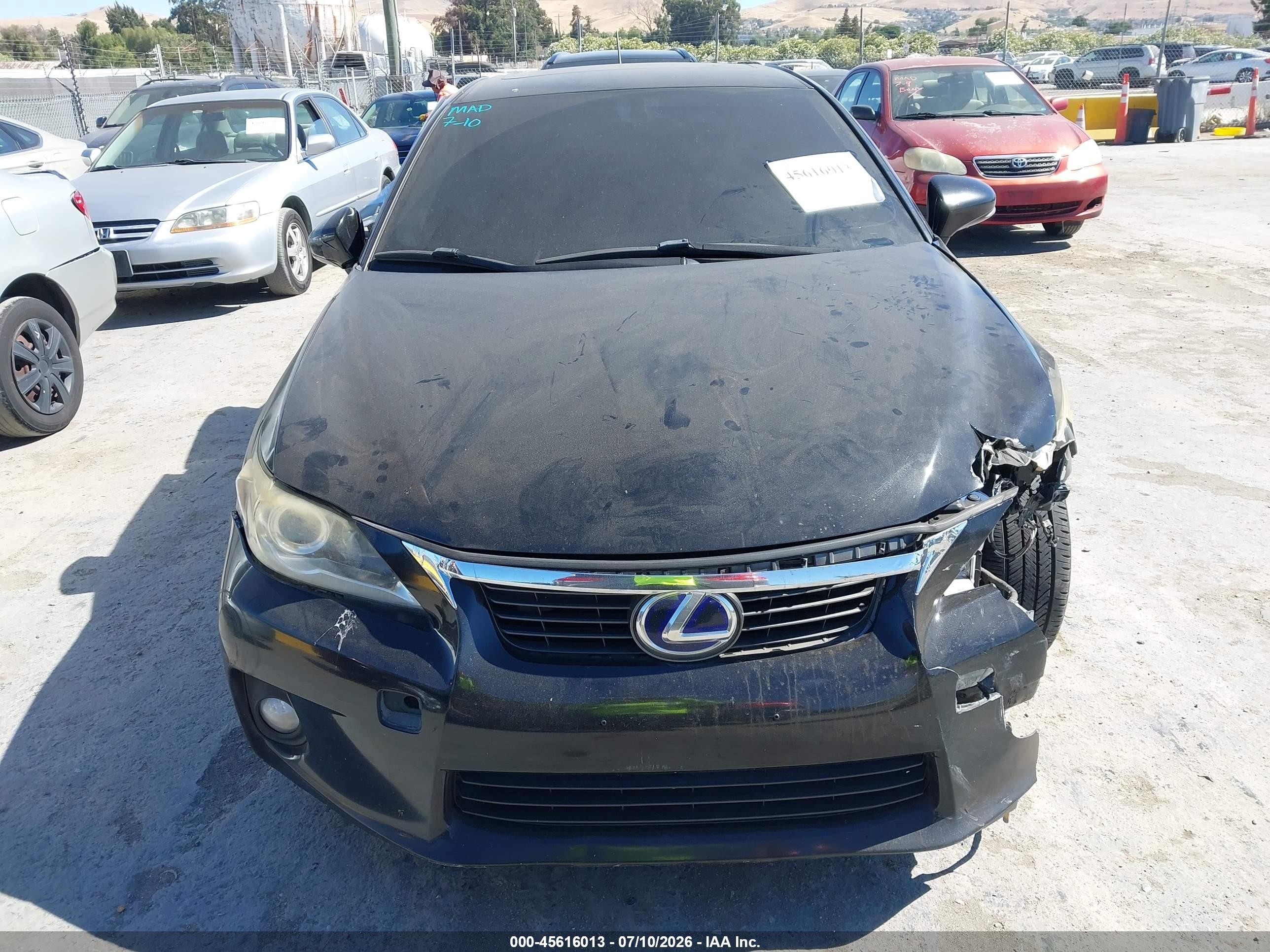 2012 Lexus Ct 200h Premium Black vin: JTHKD5BH7C2058403
