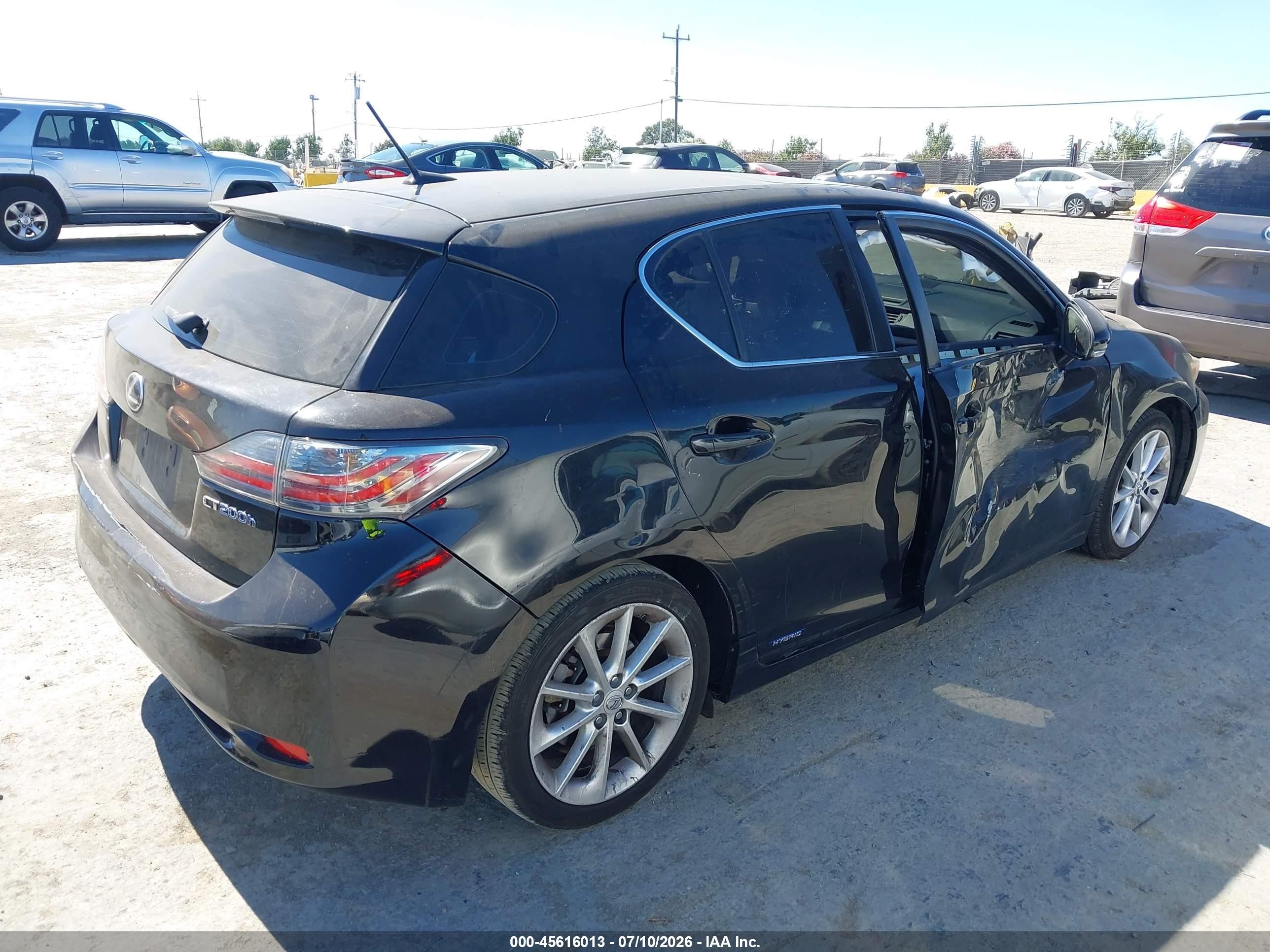 2012 Lexus Ct 200h Premium Black vin: JTHKD5BH7C2058403