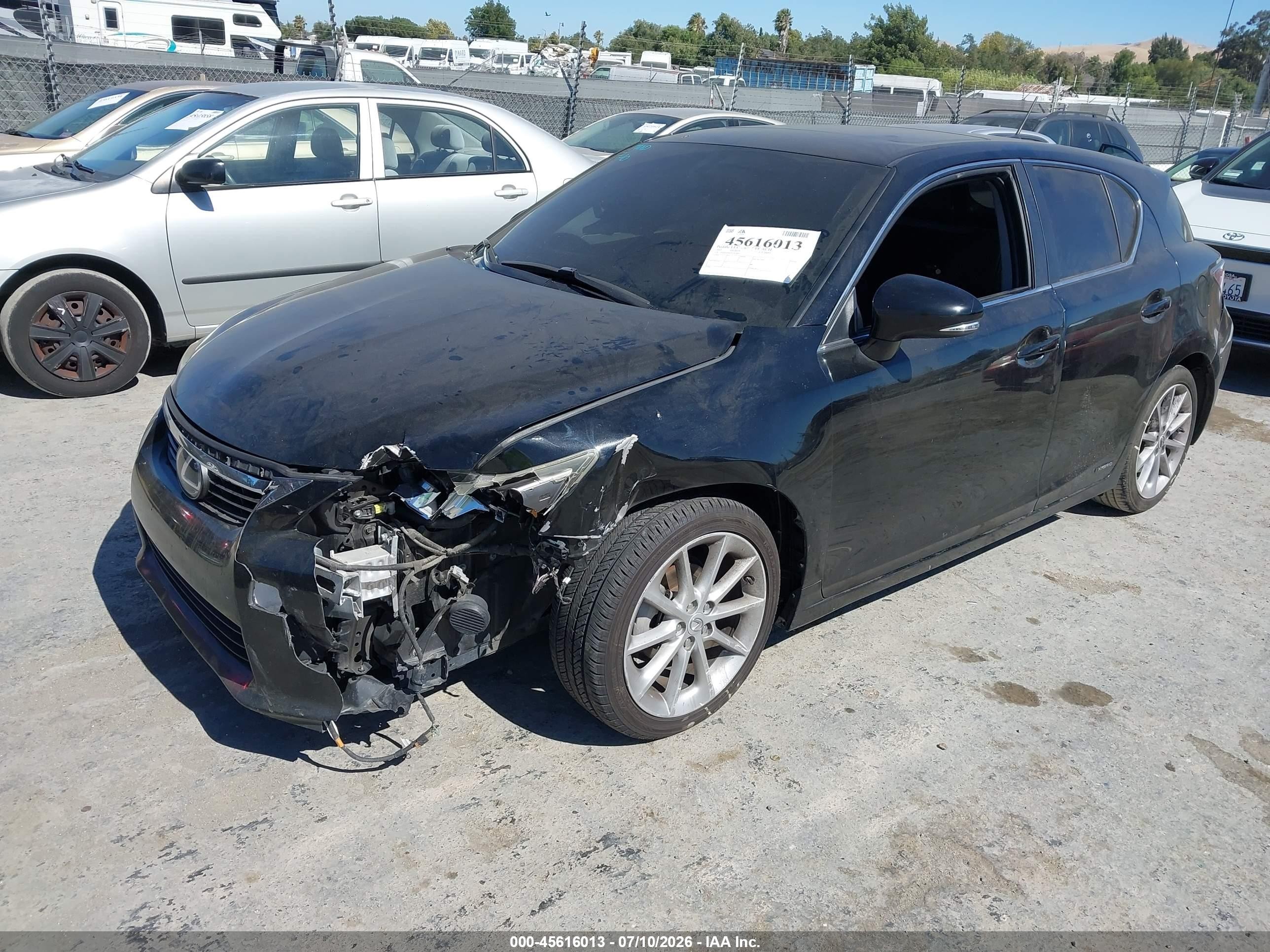 2012 Lexus Ct 200h Premium Black vin: JTHKD5BH7C2058403