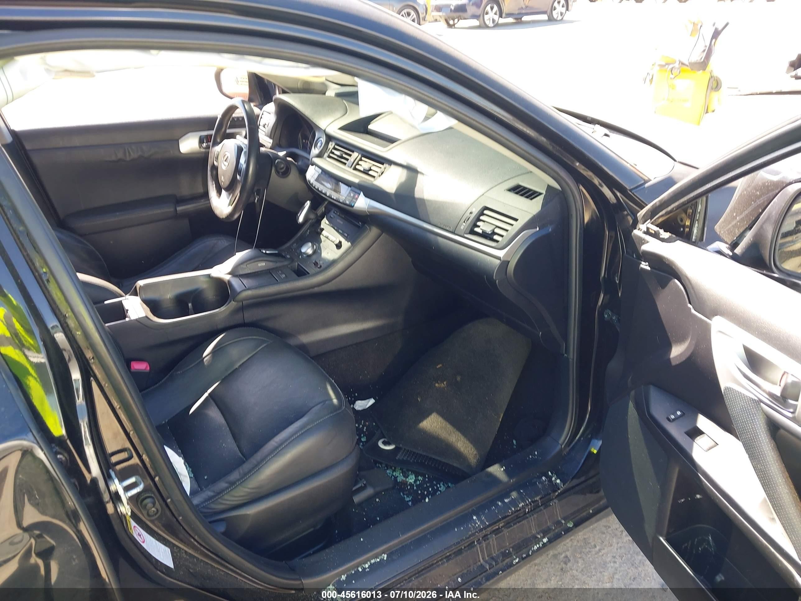 2012 Lexus Ct 200h Premium Black vin: JTHKD5BH7C2058403