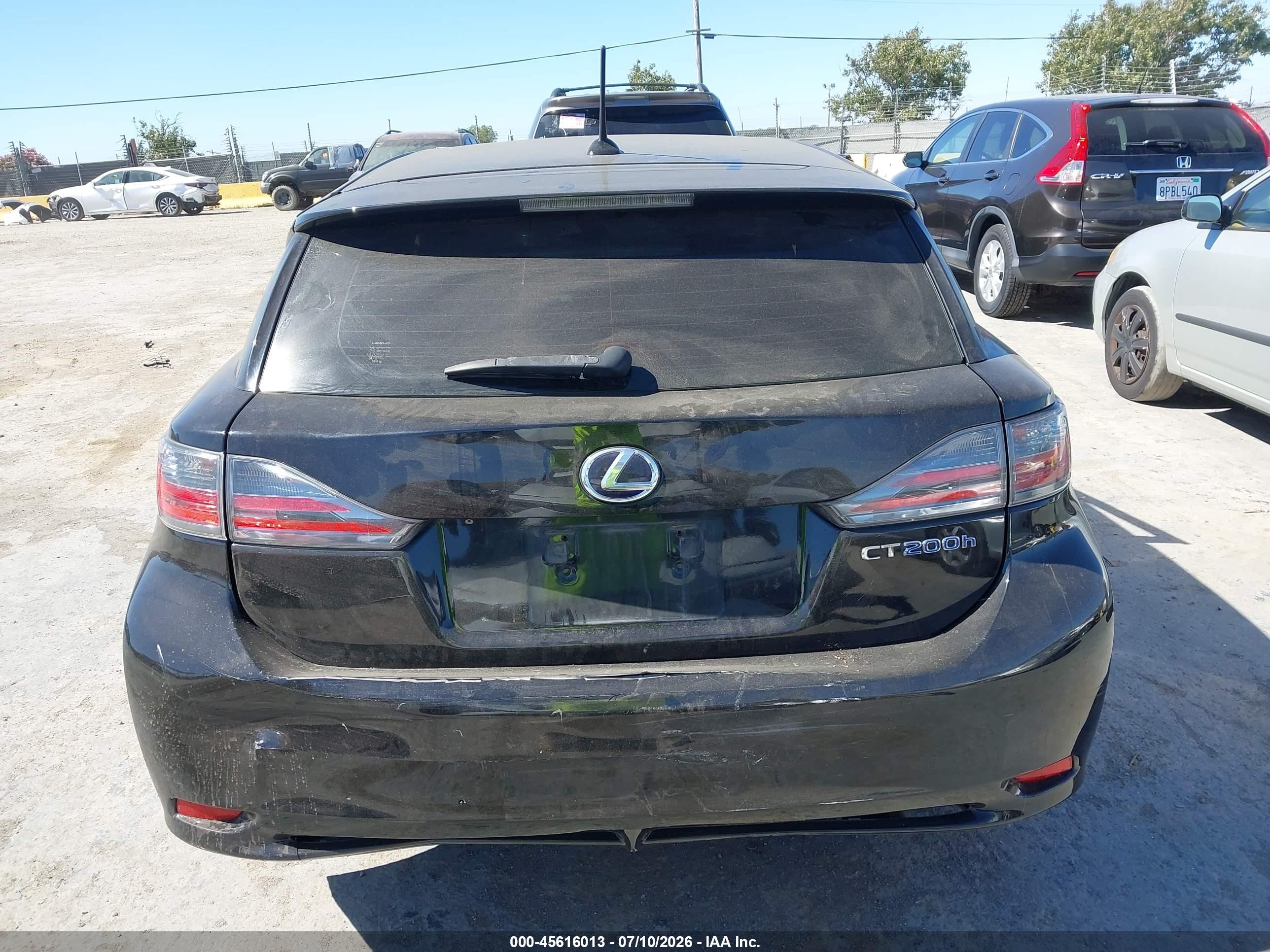 2012 Lexus Ct 200h Premium Black vin: JTHKD5BH7C2058403