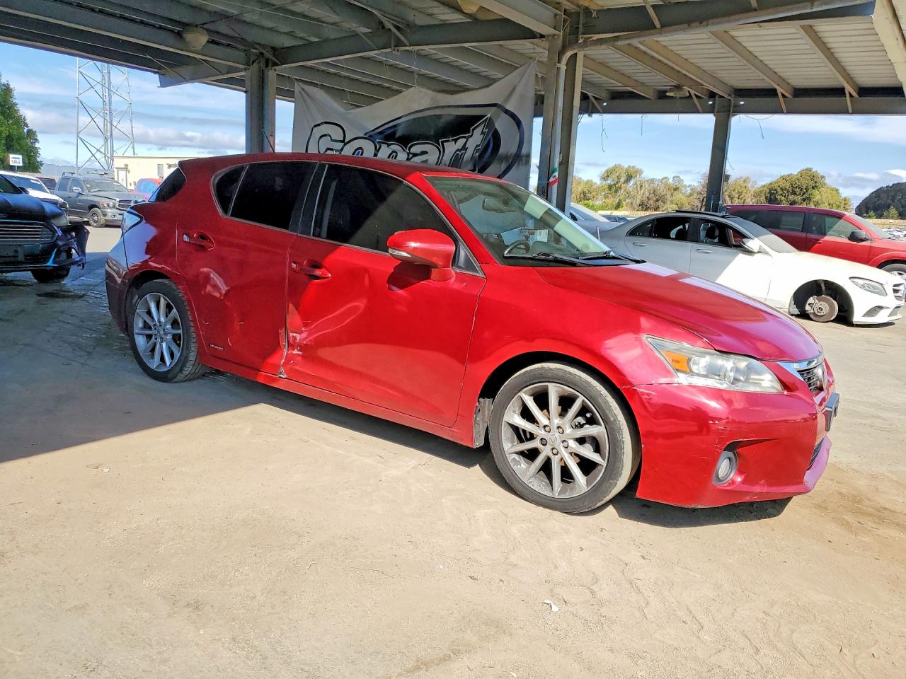 2012 Lexus Ct 200 Burgundy vin: JTHKD5BH7C2067490