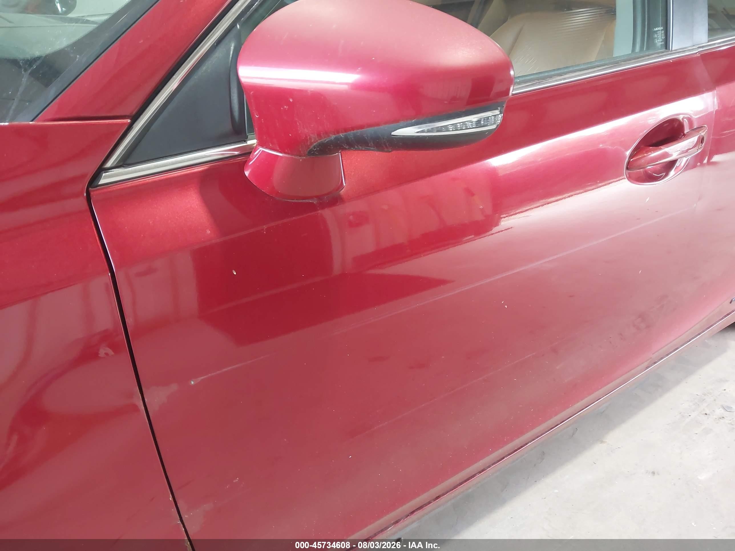 2012 Lexus Ct 200h Premium Burgundy vin: JTHKD5BH7C2068106